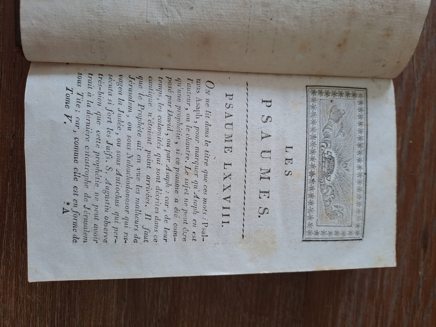 Les psaumes traduits par Berthier. T5. 1807. Ancien livre vintage catholique.