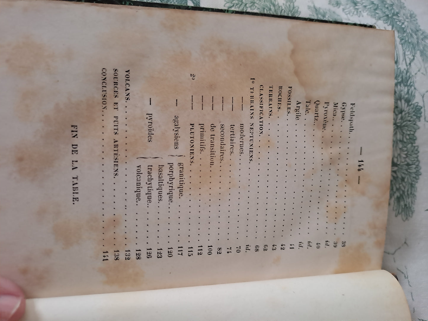 Botanique/ géologie. Nouveau spectacle de la nature ou Dieu et ses œuvres. 1842. Ancien livre vintage catholique.