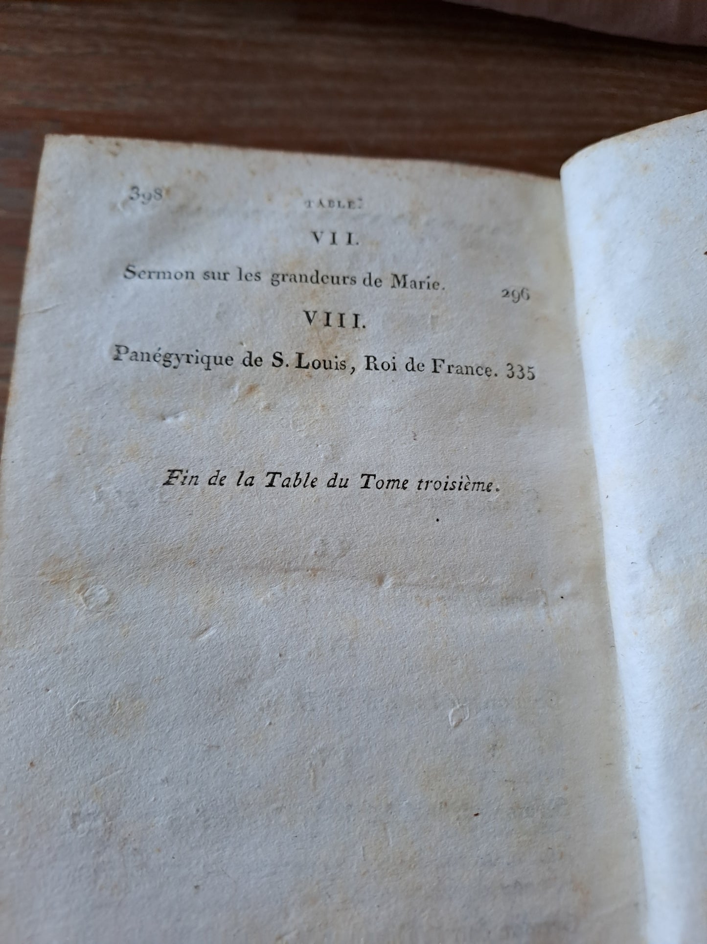 Sermons de l'abbé de Combaceres T3 1822 Ancien livre vintage catholique