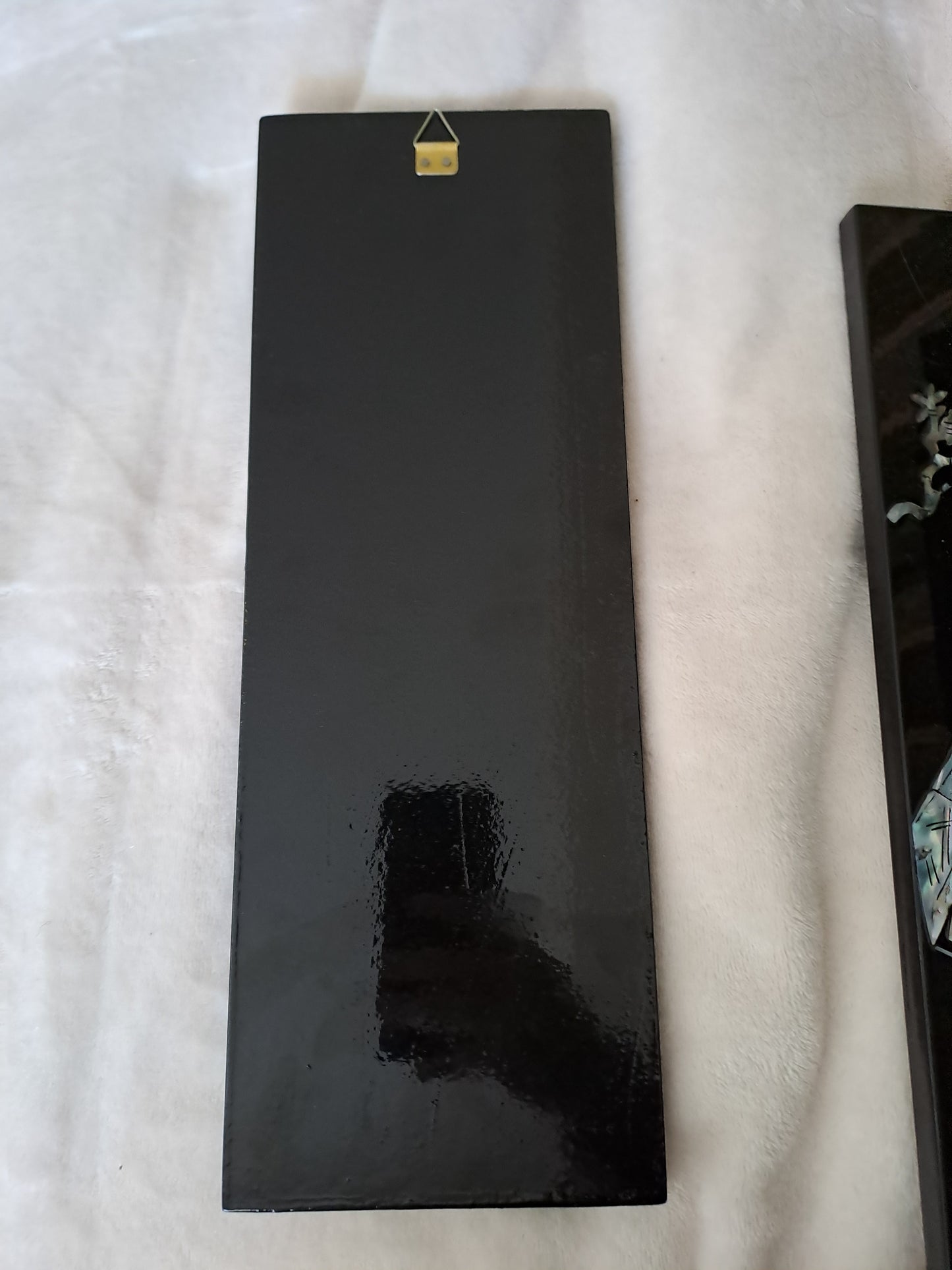 Panneau De Laque Marquetés Instration De Nacre.