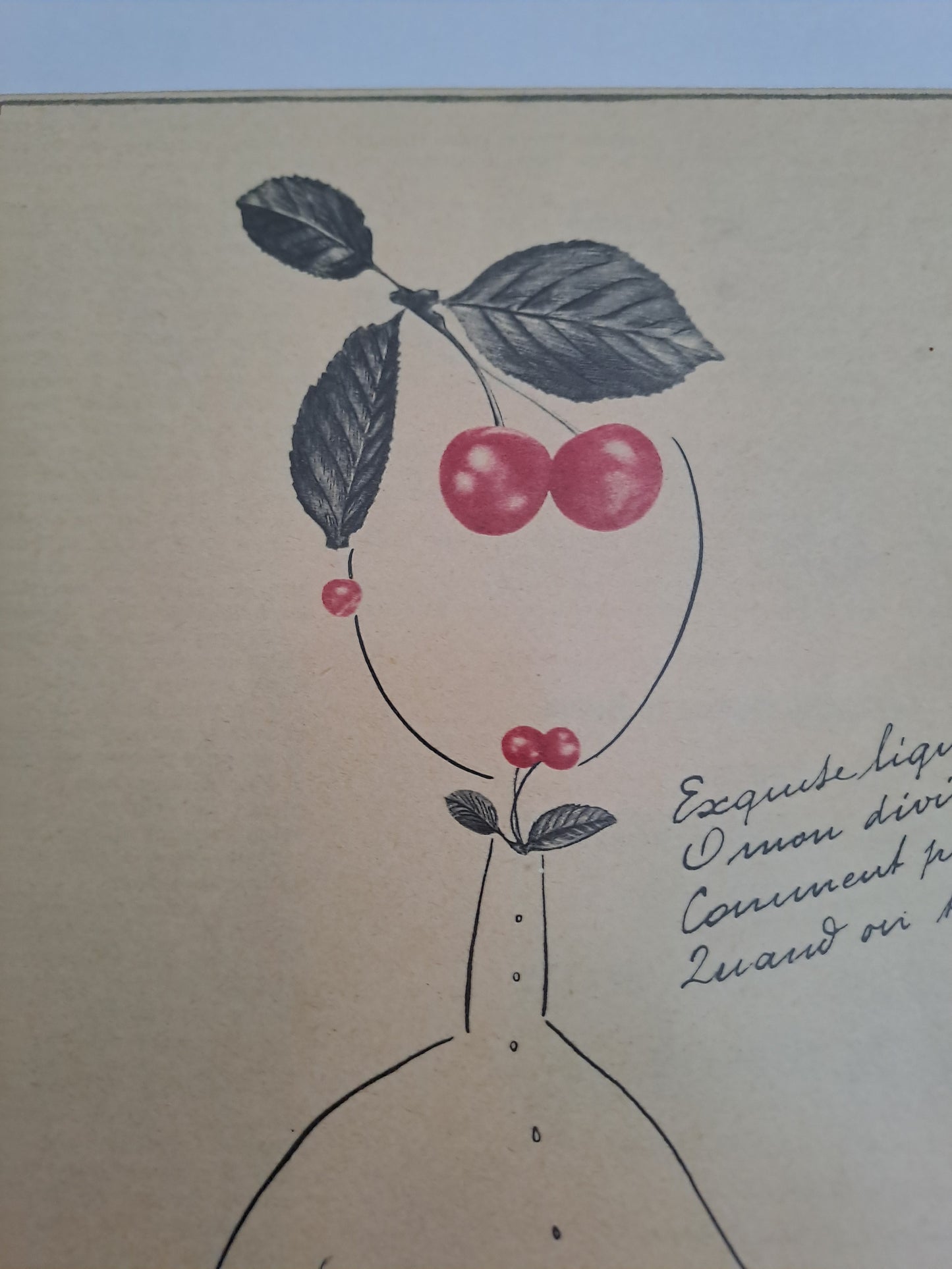 Cadre. Publicité Cher Cherry Rocher. Paul Philibert-Charrin.