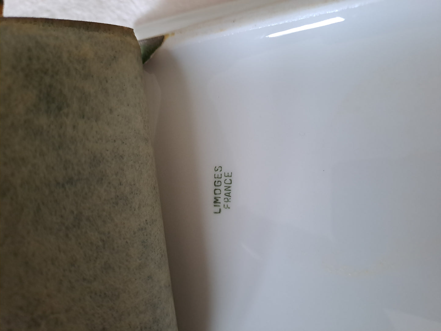 Cendrier à cigares. Porcelaine Limoges France. Peint À La Main. Ancien decoratrice vintage catholique.