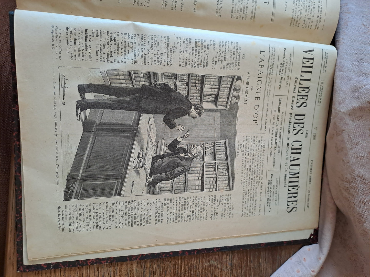 Revues "les veillées des chaumières " De novembre 1896 à octobre 1897. Ancien livre vintage.