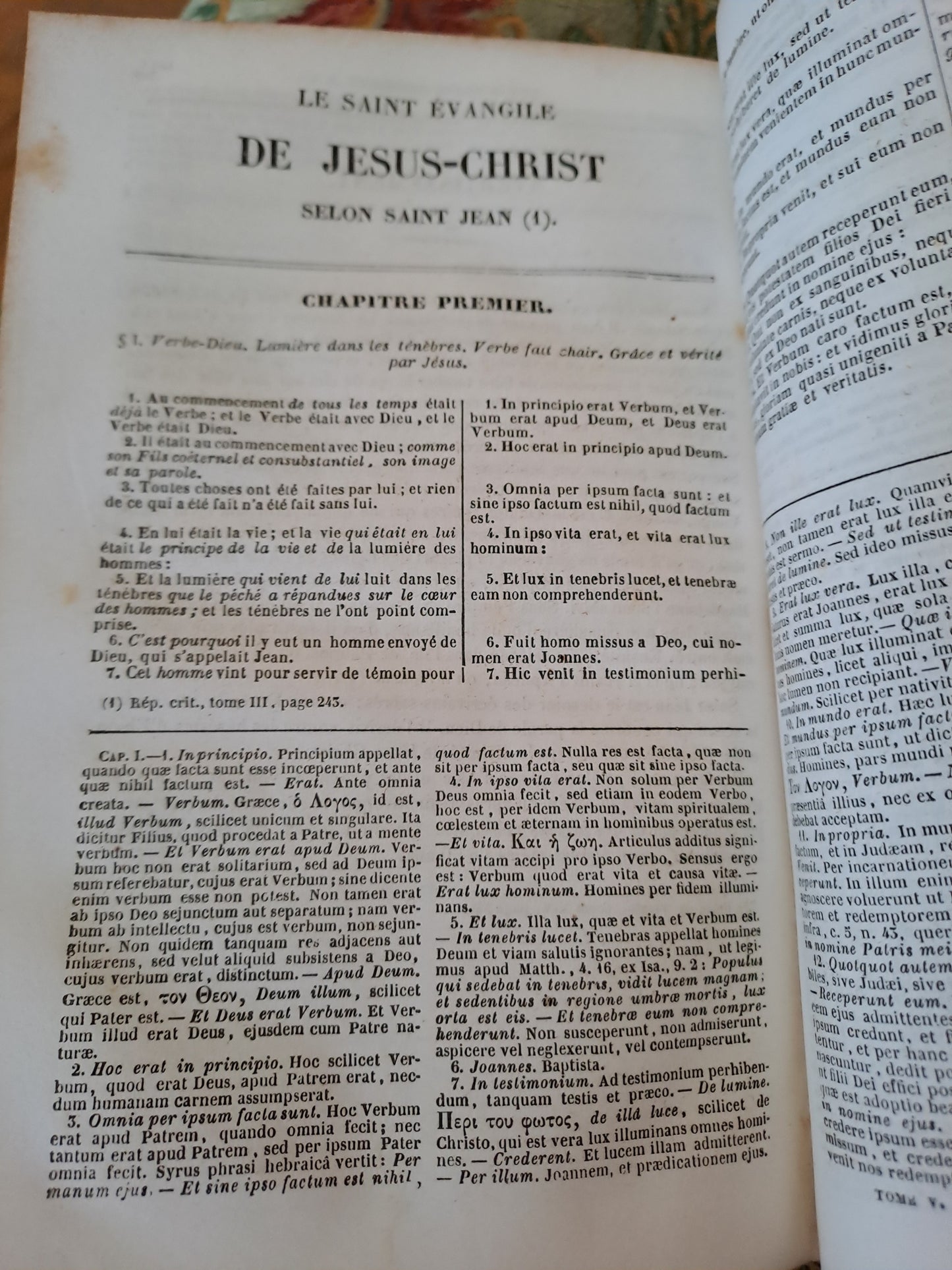 Sainte Bible T5. R. P. De Carrières commentaires de Menochius.1854.