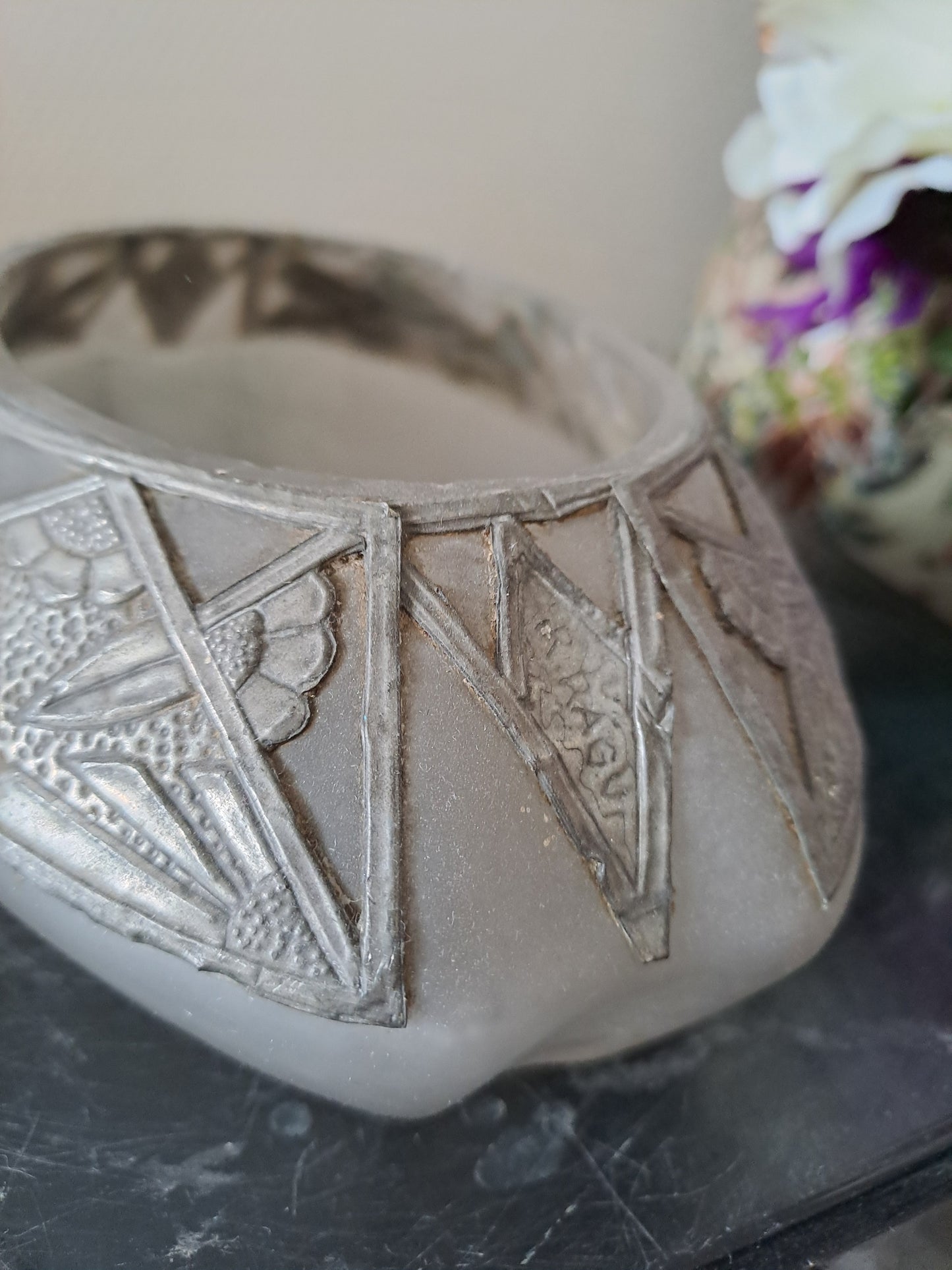 Vase signé R. Ragu. Art Déco.