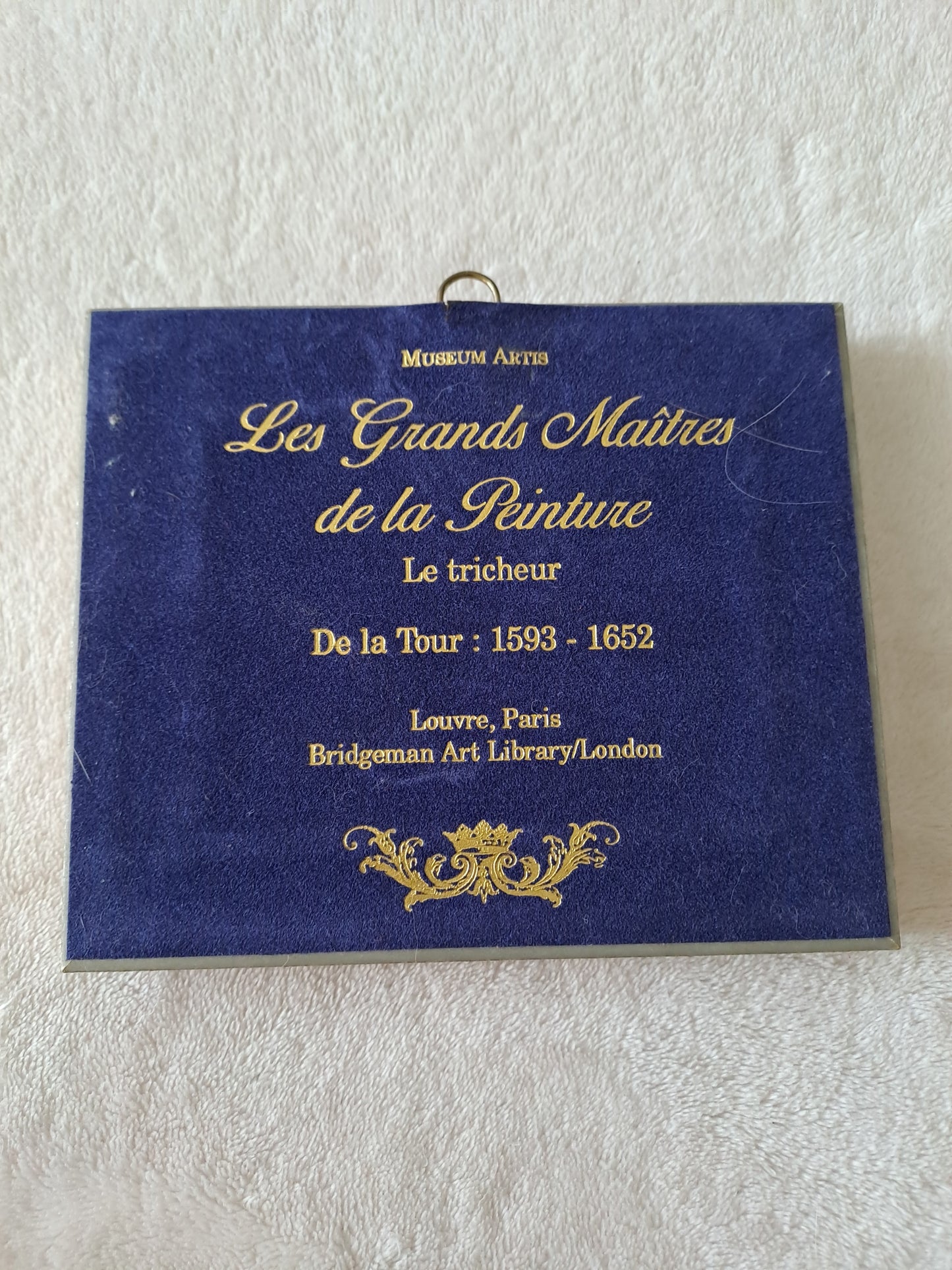 Cadre / tableau. Le tricheur. De La Tour : 1593 - 1652. Louvres, Paris.