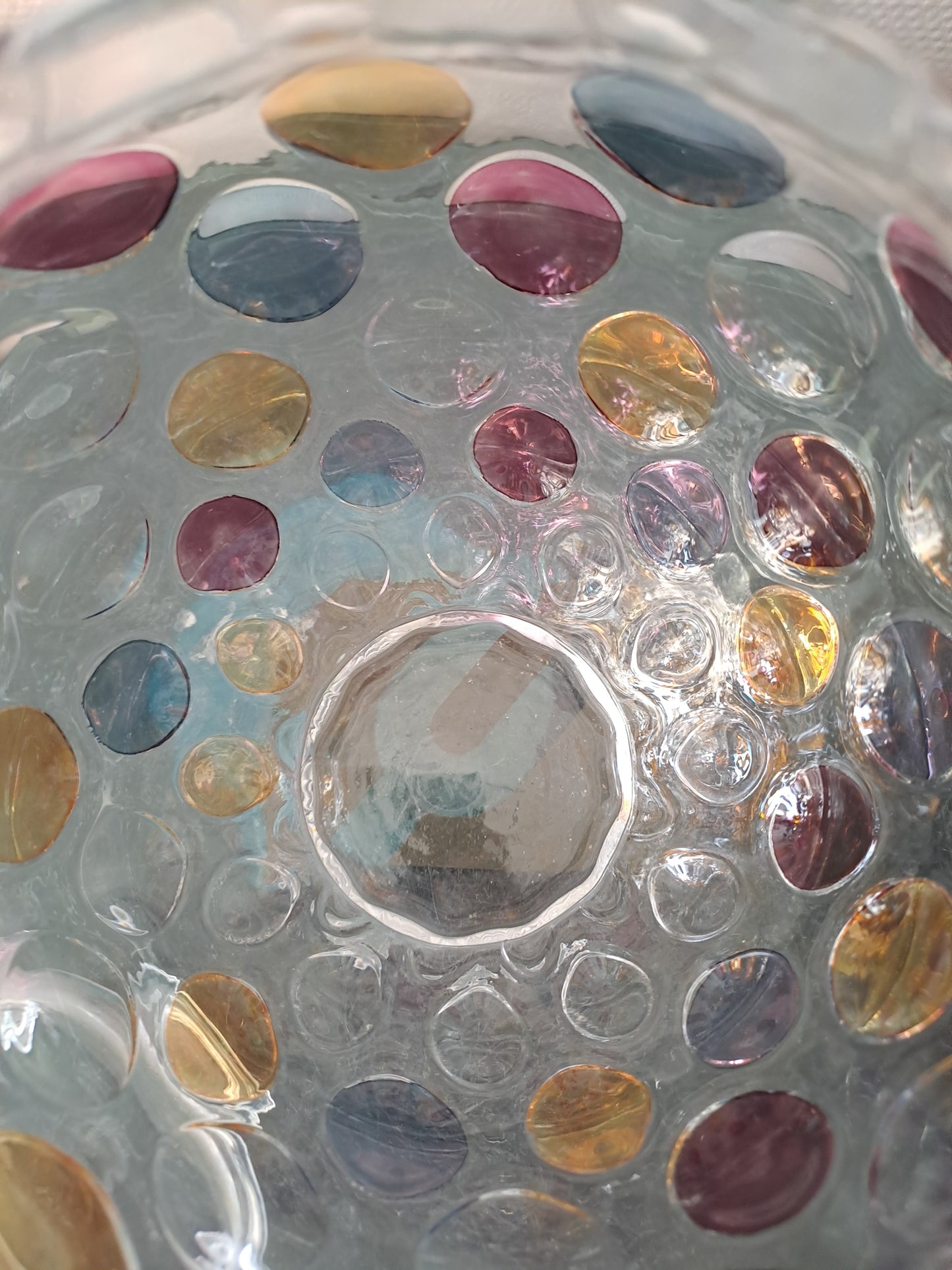 Bonbonnière / vase optique vintage. Boske Sklo. Czech glass. Collection Nemo.