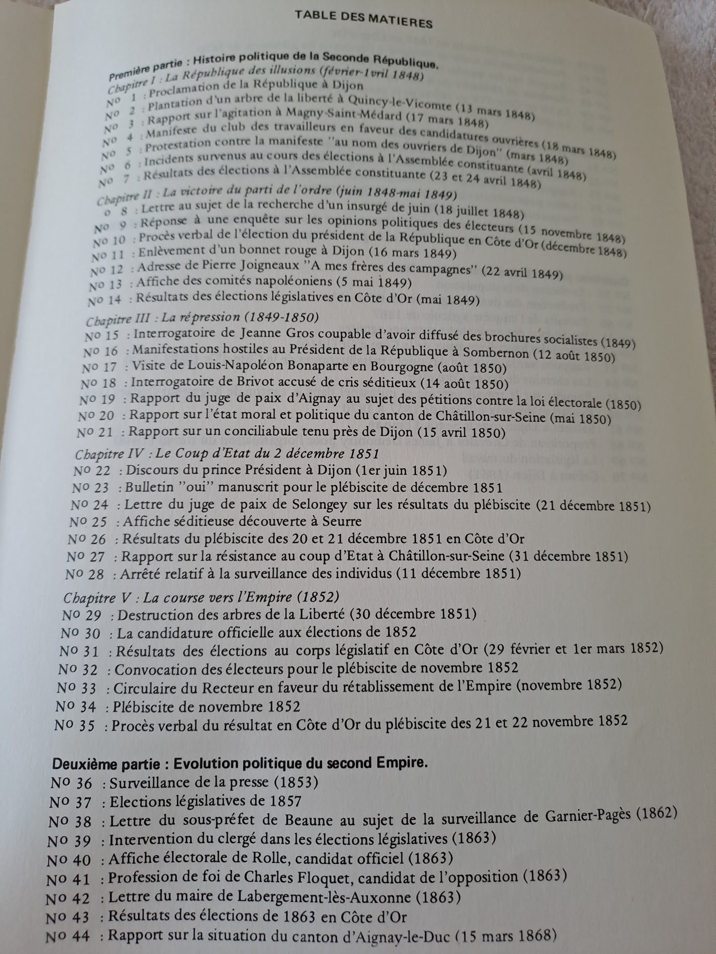 Livre. Livre.
La Côte-d'Or sous la seconde république et le second empire. 1848 - 1870.