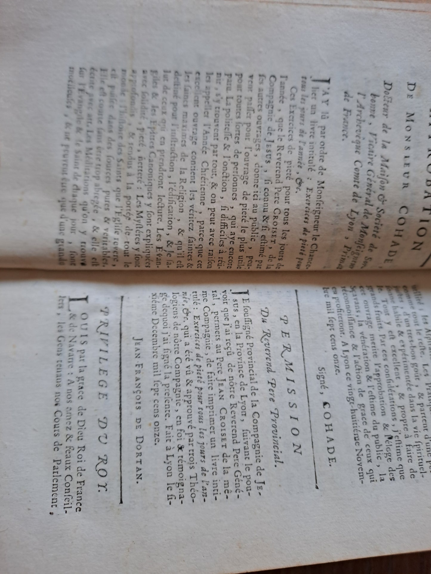 Année chretienne. Avril 1715. Exercices de piété pour tous les jours de l'année. Ancien livre vintage catholique.