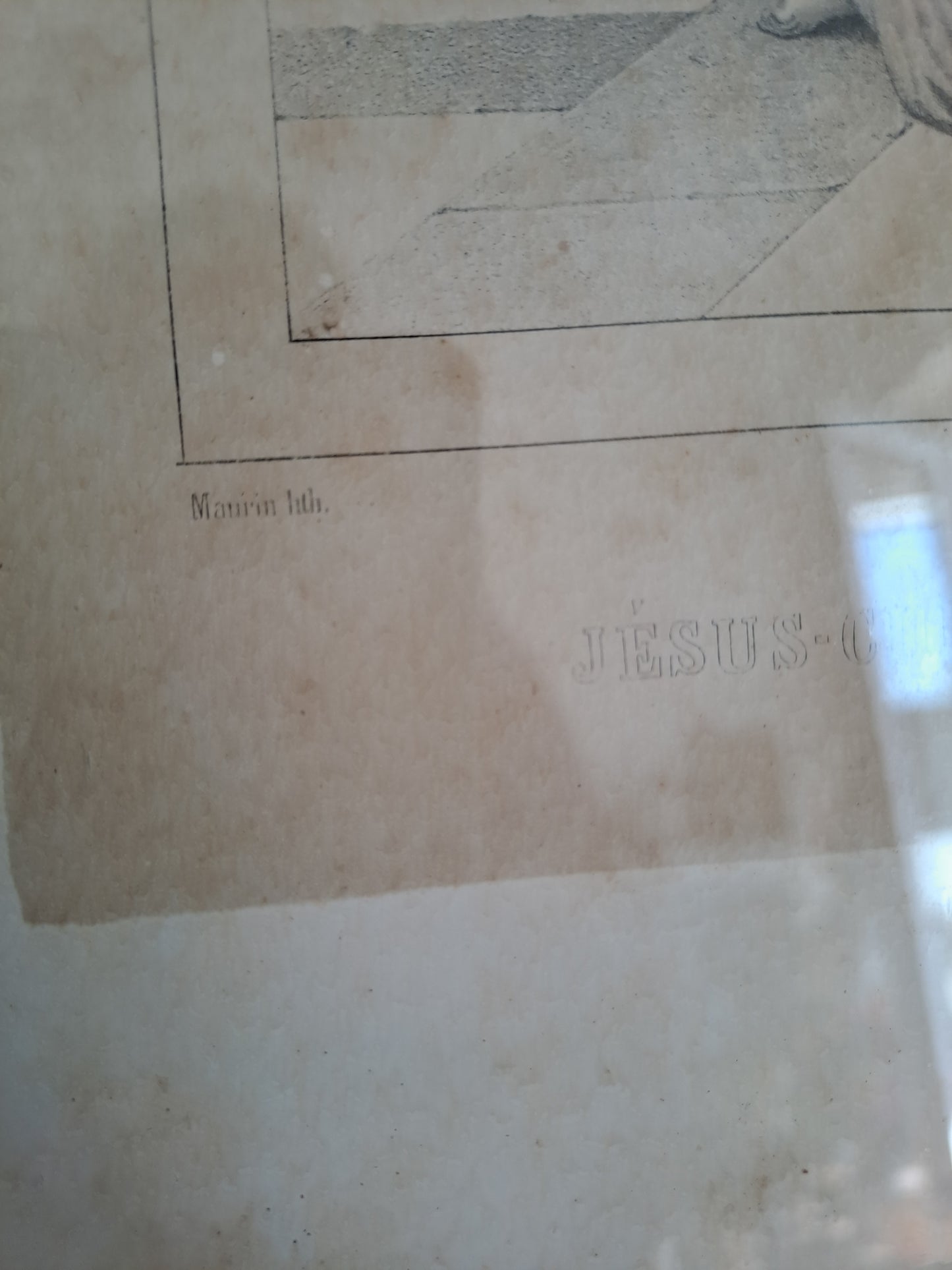 Cadre / Gravure représentant " Jésus-Christ pardonne à la pécheresse ".