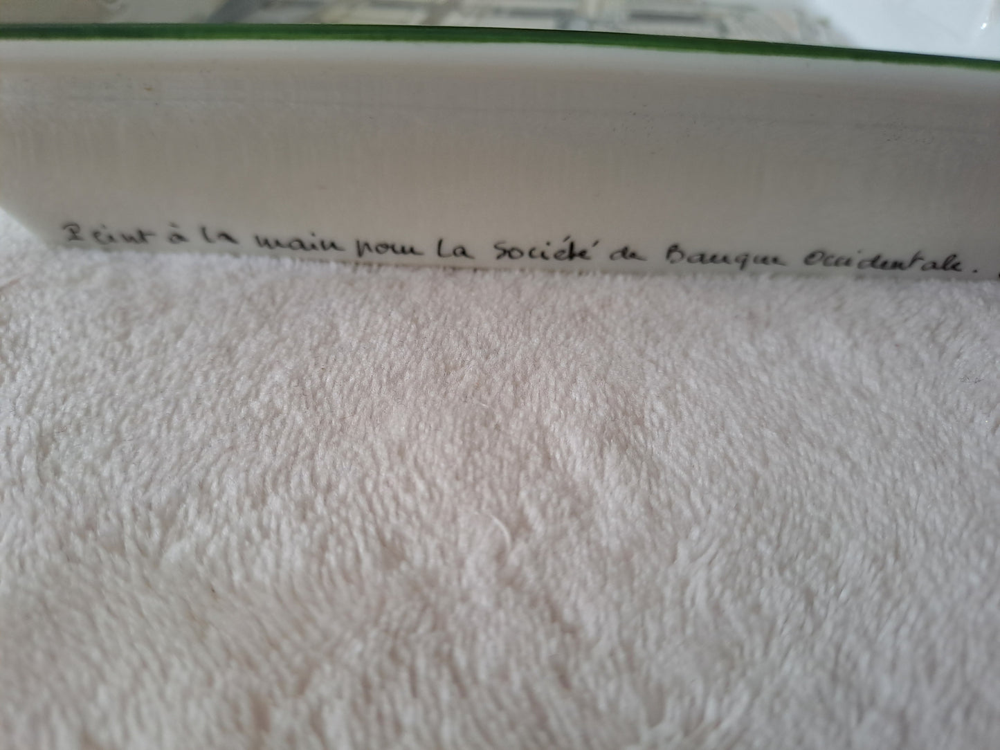 Cendrier à cigares. Porcelaine Limoges France. Peint À La Main. Ancien decoratrice vintage catholique.