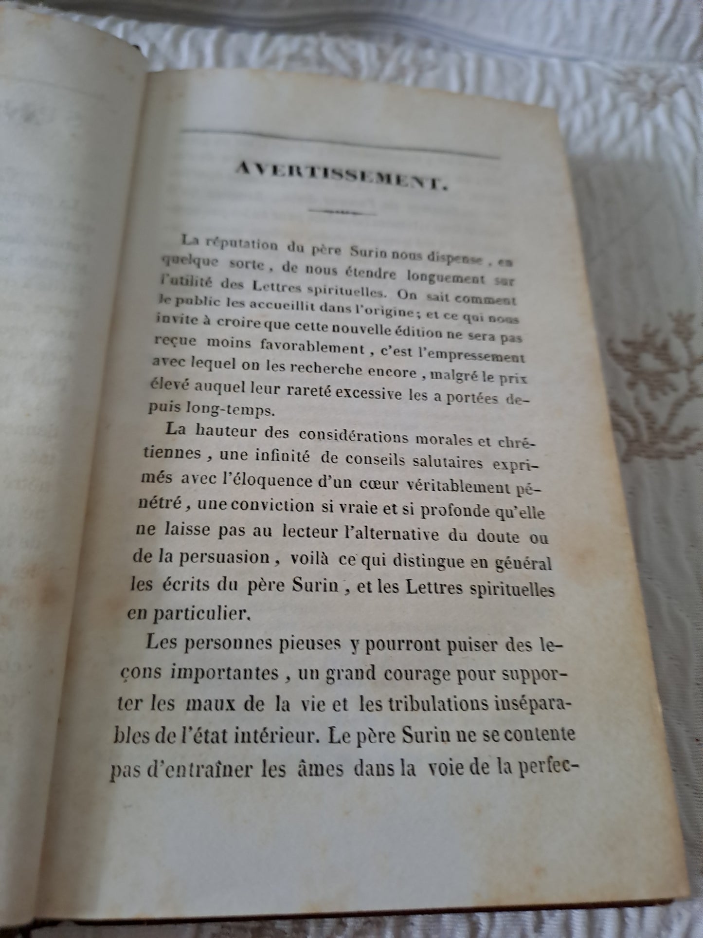 Livre. Lettres spirituelles par le Révérend Père J.  J.  Surin. 1846.