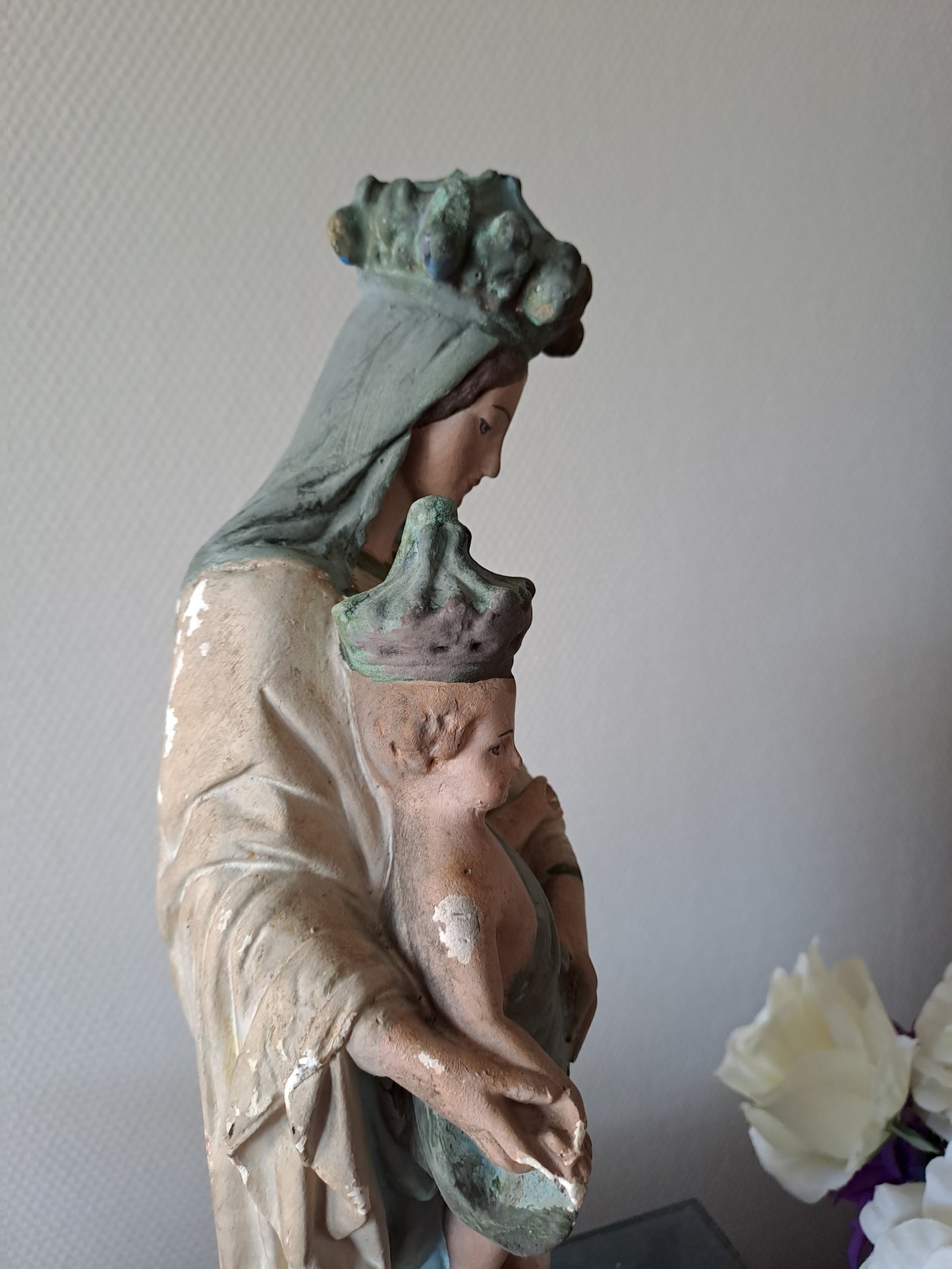 Statue representant Notre-Dame des Victoires. 45 cm. N°3. Ancien Vintage