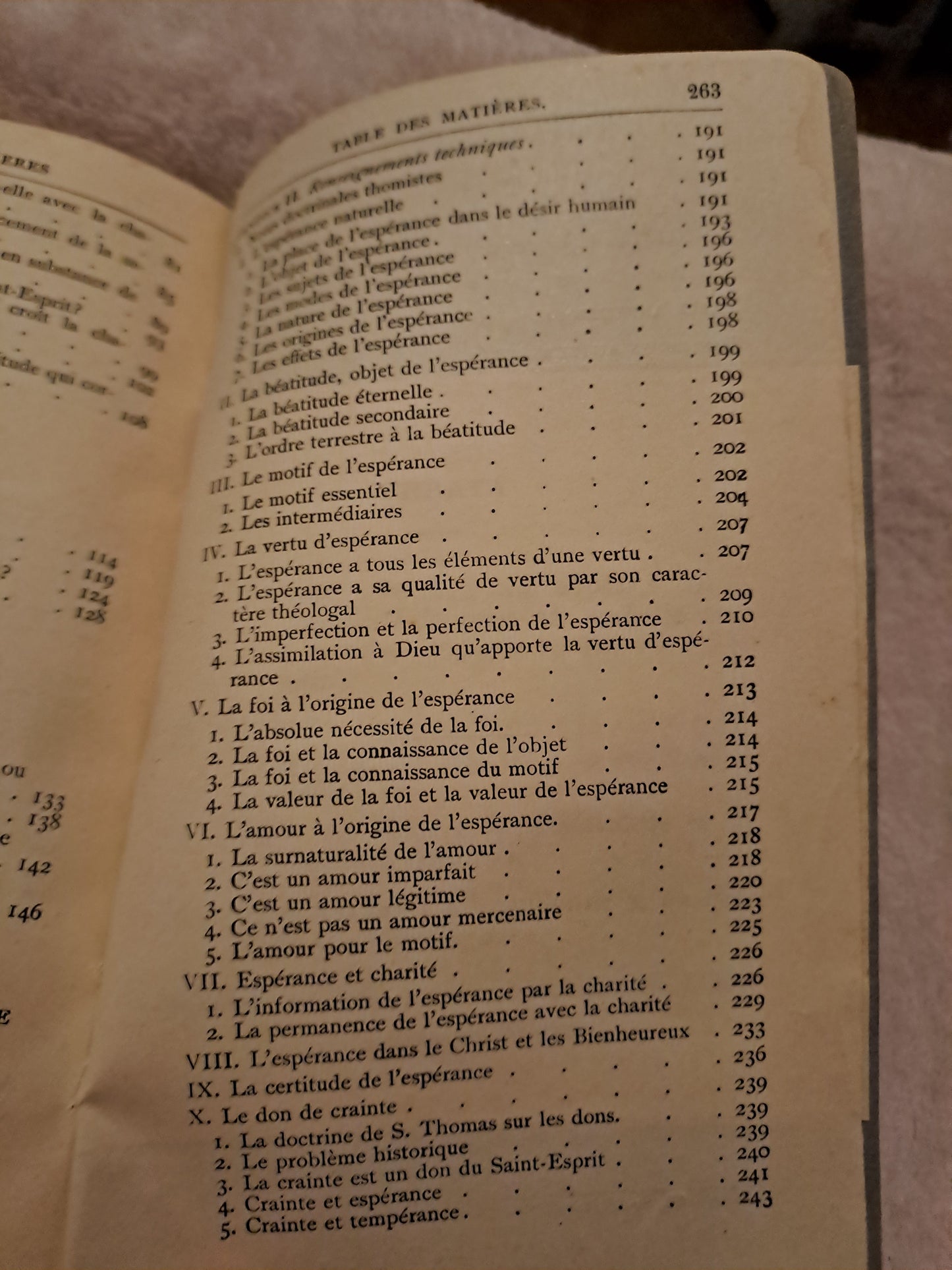 Somme theologique.  L'esperance 2a-2a, Questions 17-22. Saint Thomas D'Aquin. Ancien livre vintage catholique.