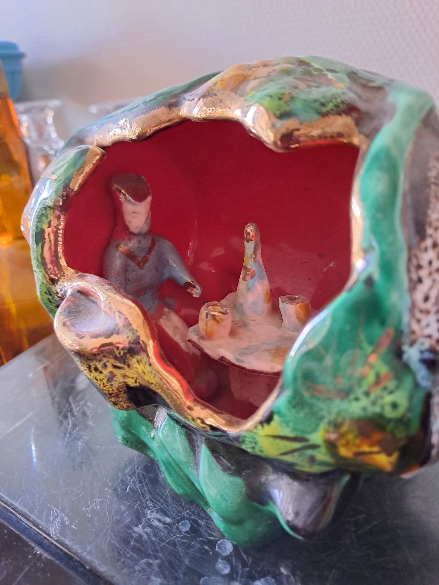 Lampe Vallauris en céramique. 1950 / 60.