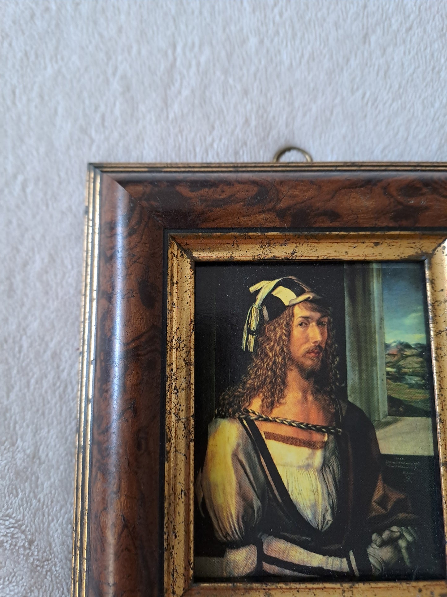 Cadre / tableau. Autoportrait aux gants. Dürer : 1471 - 1528.