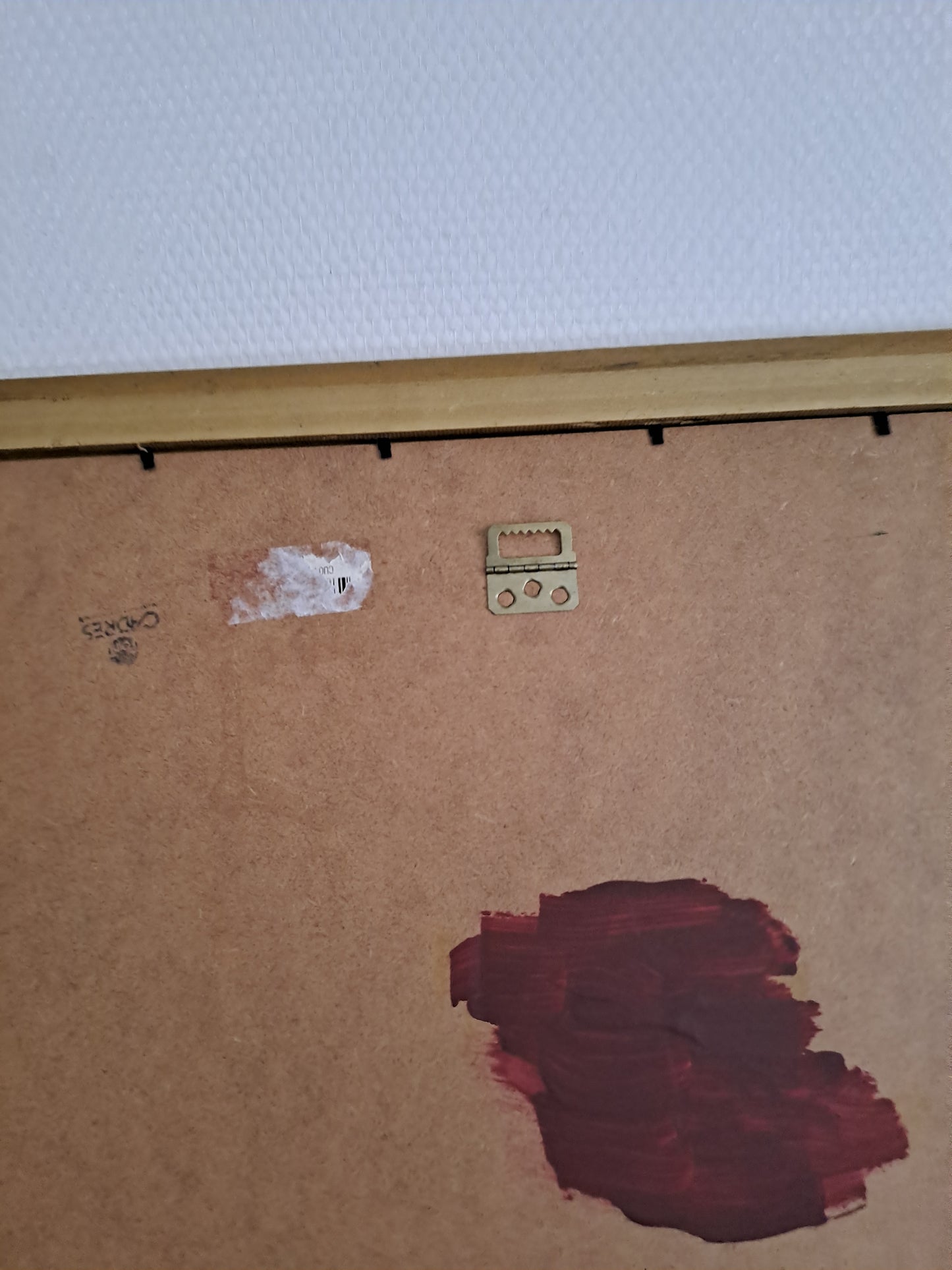 Gravure représentant Jésus-Christ crucifié. Cadre sous vitre. Ancien decoration vintage catholique.