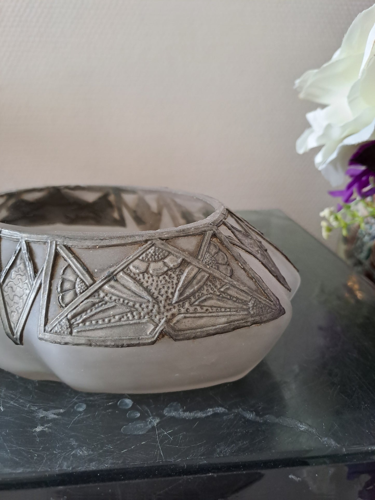 Vase signé R. Ragu. Art Déco.