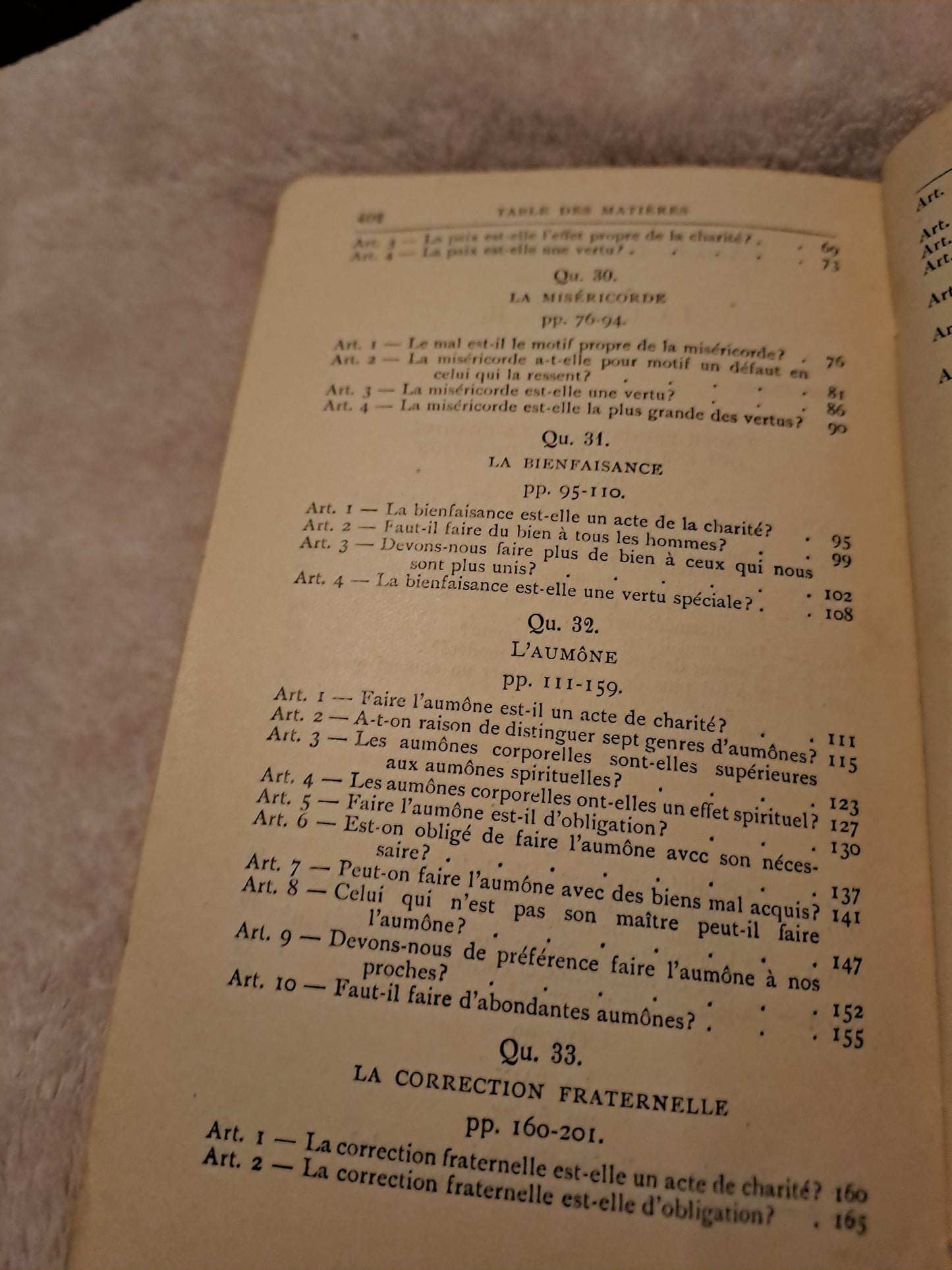 Somme theologique. La charité. Tome 2. 2a-2a, Questions 27-33. Saint Thomas D'Aquin. Ancien livre vintage catholique sacré-coeur.