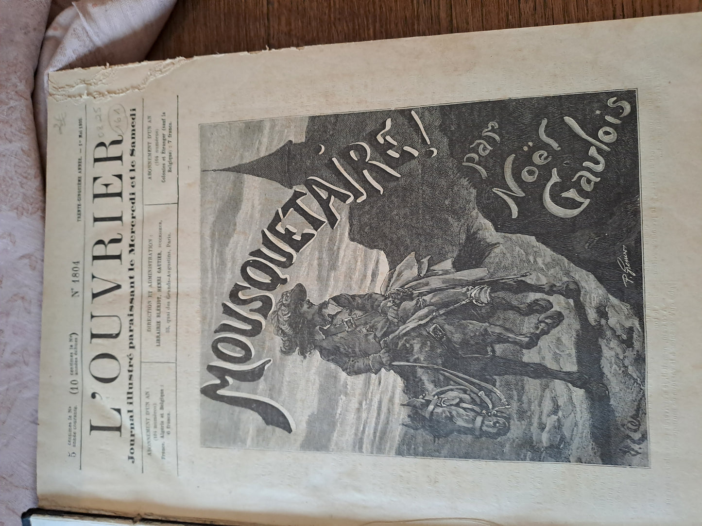 Revues " l'ouvrier " de mai 1895 à avril 1896. Ancien livre vintage.