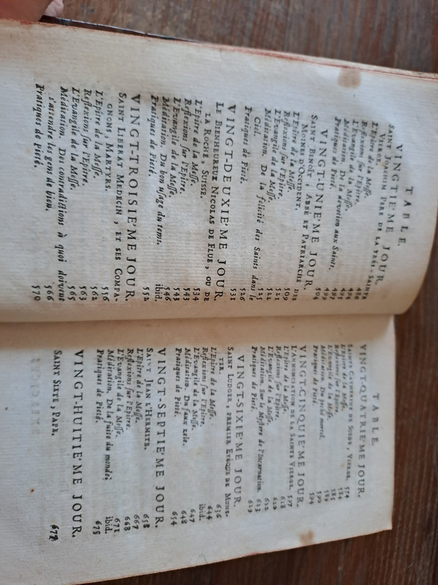 Année chretienne. Mars 1745. Exercices de piété pour tous les jours. Ancien livre vintage catholique.