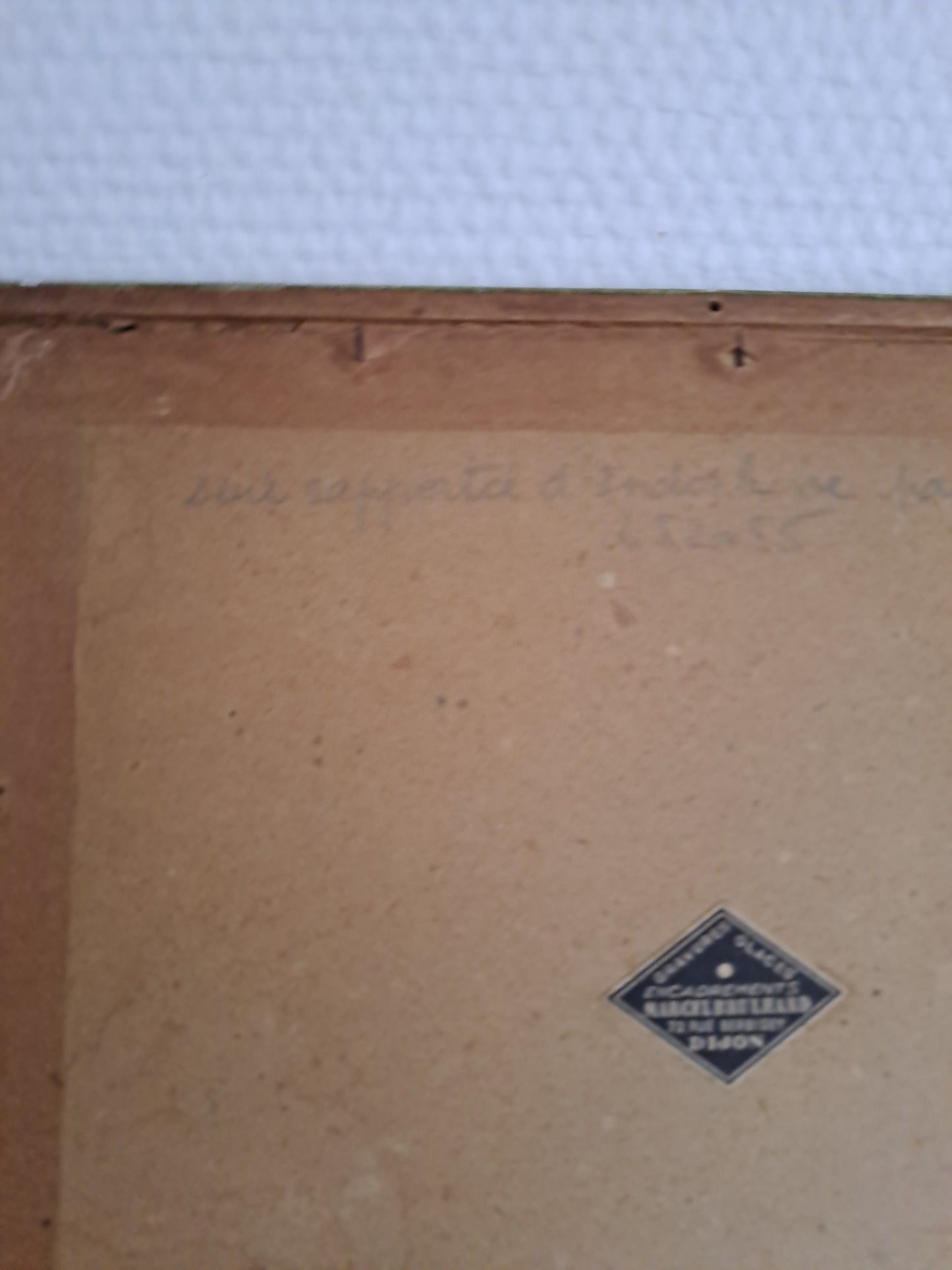 Cadre peinture sur soie. Indochine années 50.