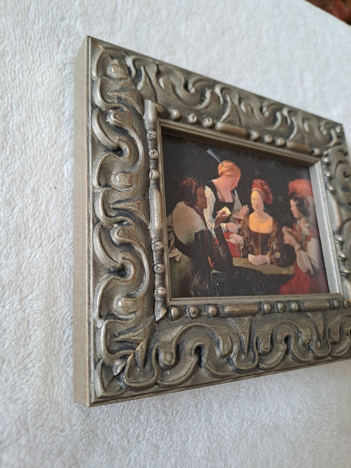 Cadre / tableau. Le tricheur. De La Tour : 1593 - 1652. Louvres, Paris.