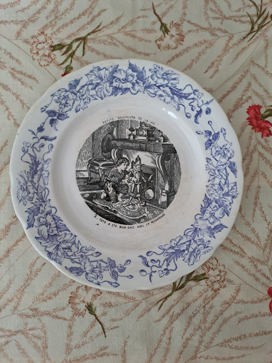 Assiette décorative Parlante. N°2. Les petits bonheurs de la vie.