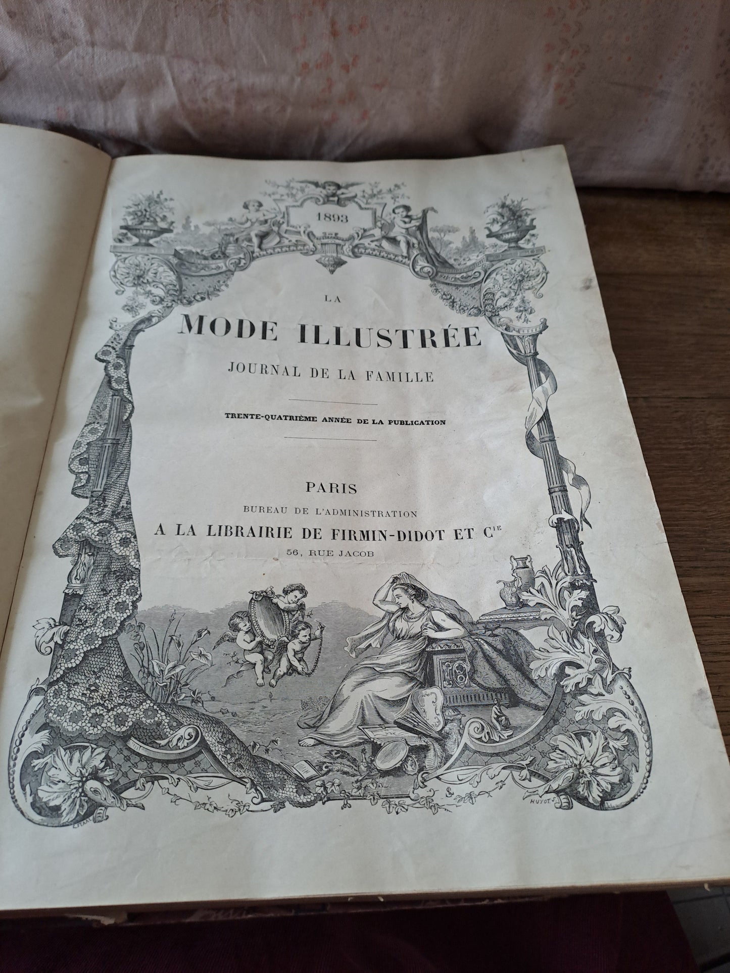 Revues " la mode illustré " pour l'année 1893. Ancien livre vintage.