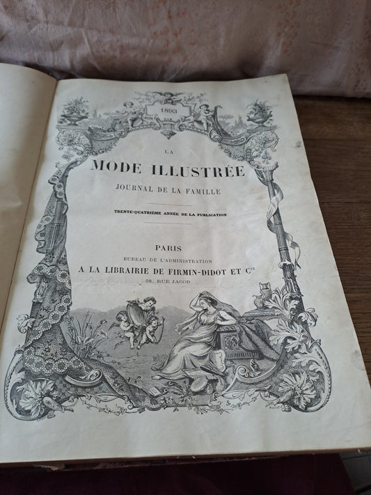 Revues " la mode illustré " pour l'année 1893. Ancien livre vintage.