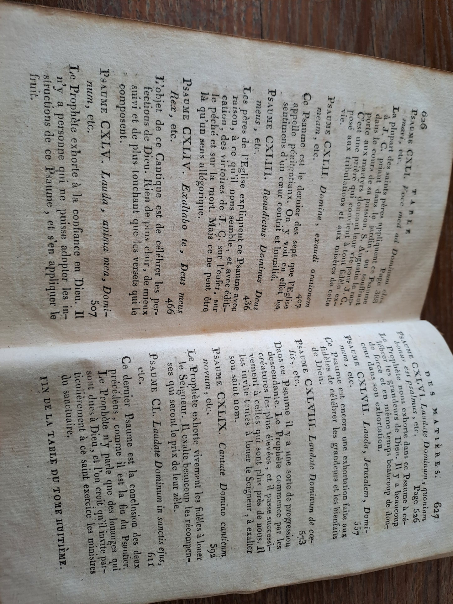 Les psaumes traduits par Berthier. T8.1807. Ancien livre vintage catholique.