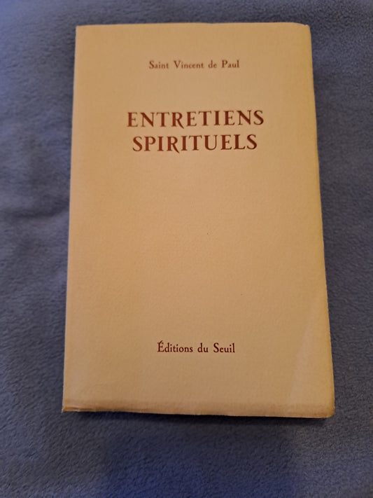 Saint Vincent de Paul. Entretient spirituels aux missionnaires. Ancien livre vintage catholique.