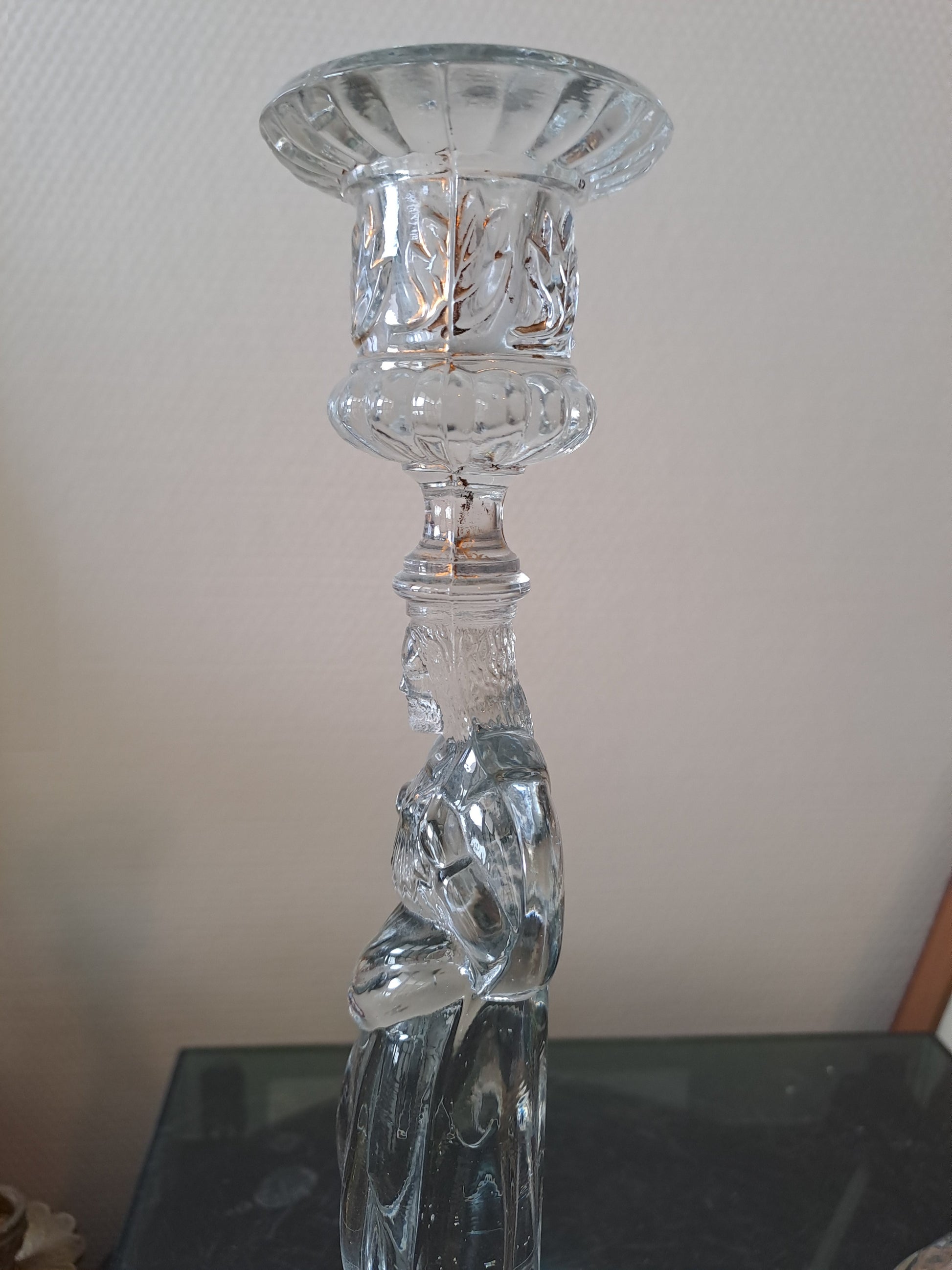 Paire de bougeoirs Sacré-Cœurs De Jésus Et Sainte Vierge Marie. Val saint lambert. Ancien Vintage catholique.