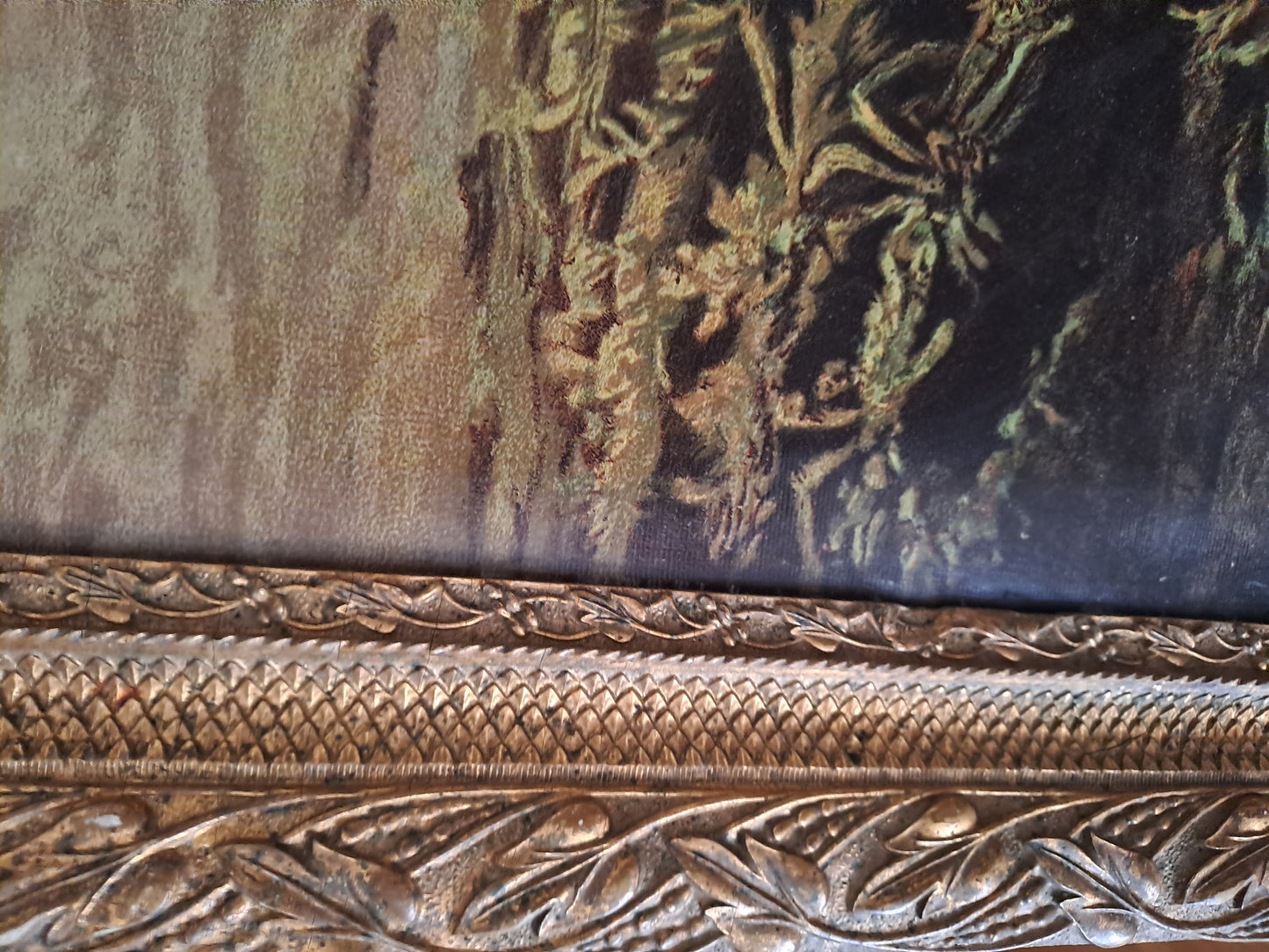 L'angélus. Chromolithographie d'après Millet. 82 cm X 60.5 cm.