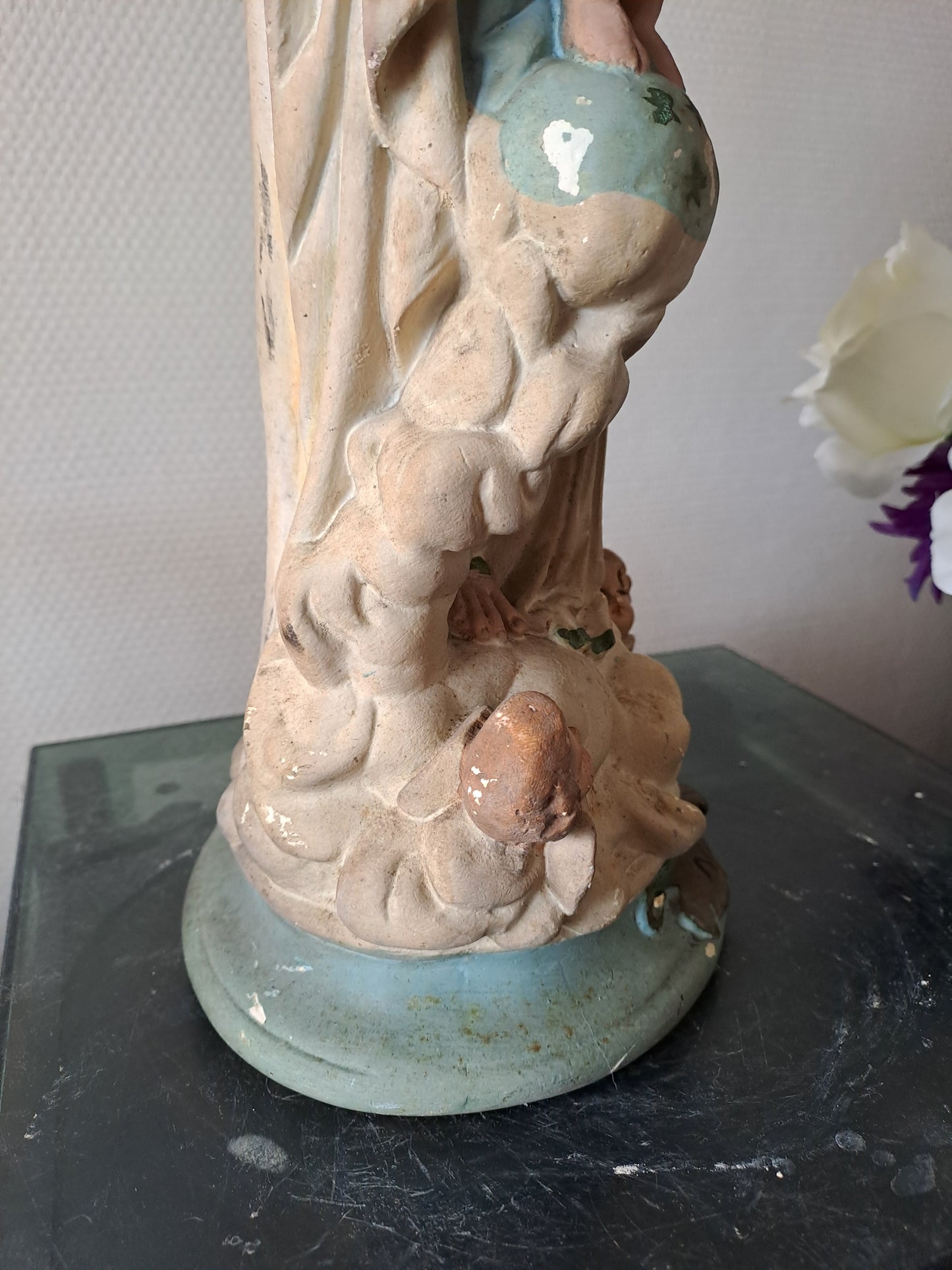 Statue representant Notre-Dame des Victoires. 45 cm. N°3. Ancien Vintage