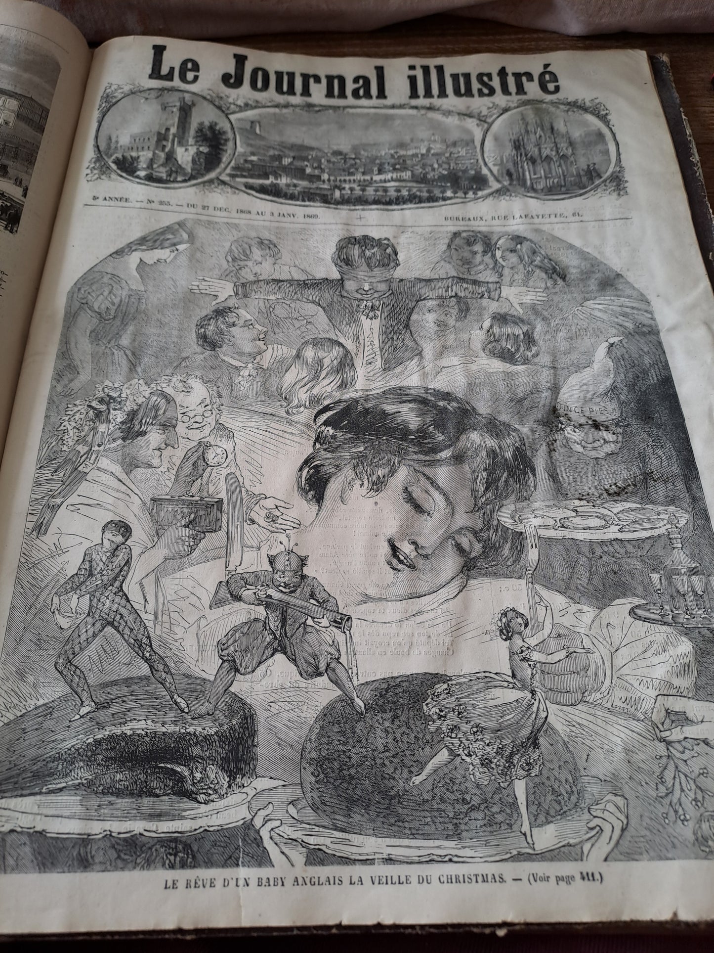 Revues " Le Journal illustré ". Année 1868. 5 eme année. Ancien livre vintage.