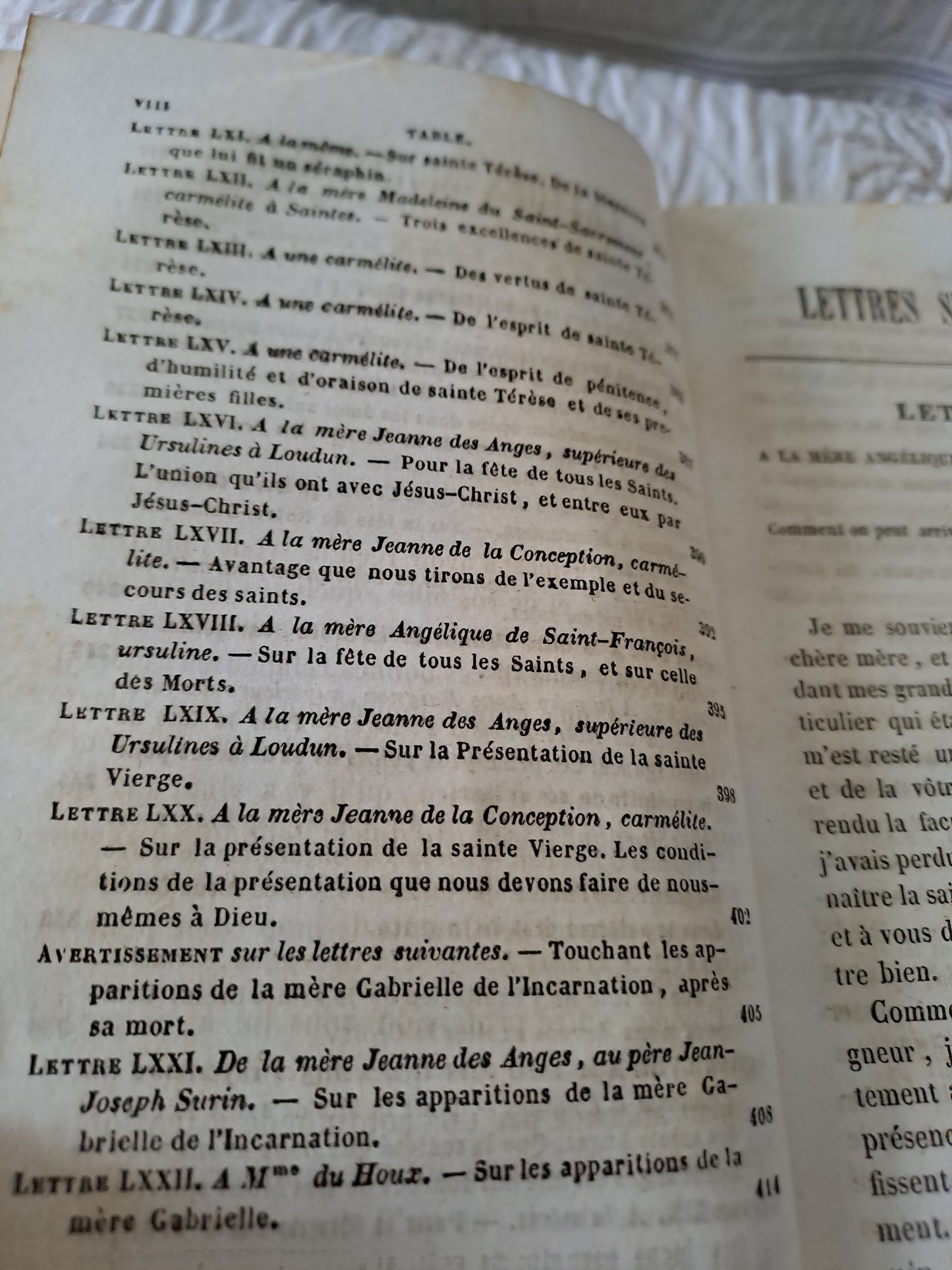 Livre. Lettres spirituelles Tome 2. Par le Révérend Père J.  J. Surin. 1843.