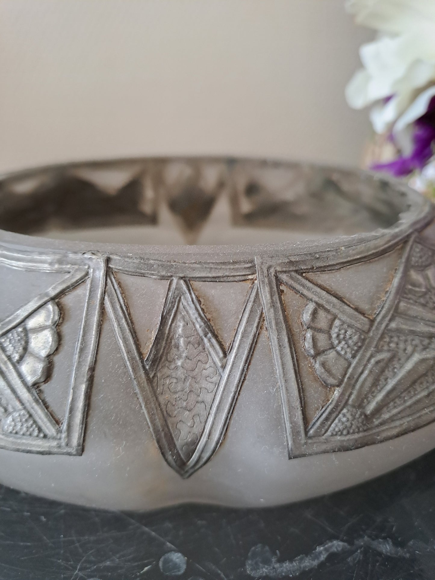 Vase signé R. Ragu. Art Déco.