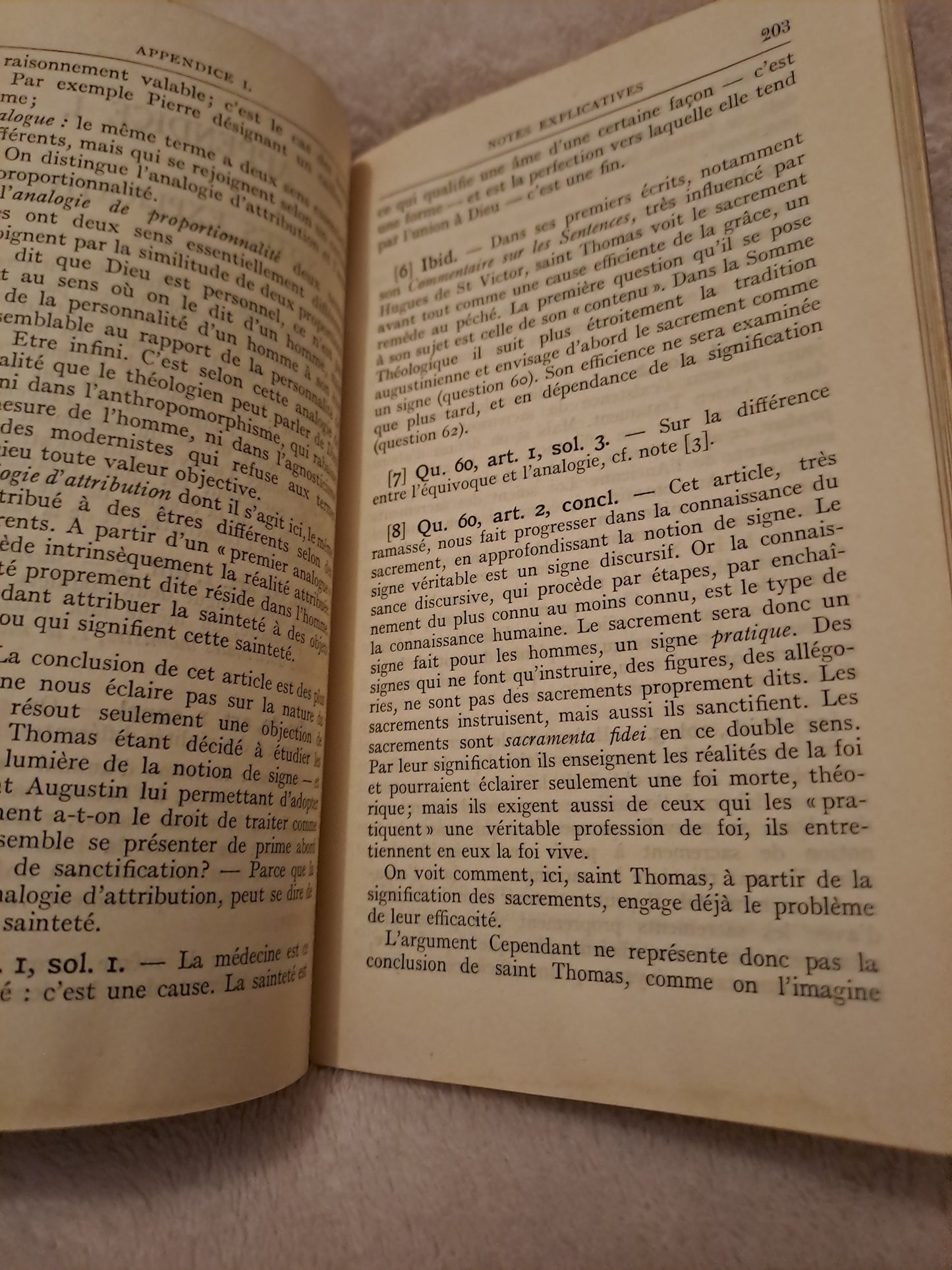 Somme theologique. Les sacrements 3a, questions 60-65. Saint Thomas D'Aquin. Ancien livre vintage catholique Sacré-coeur.