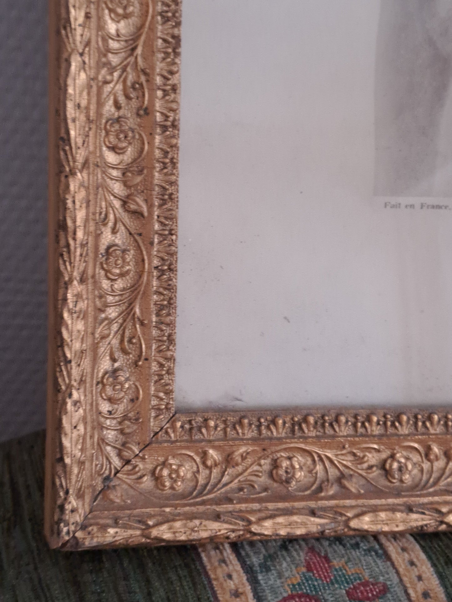 Gravure représentant Sainte Thérèse De L'enfant Jesus de la Sainte-Face. 52 cm x 42 cm.