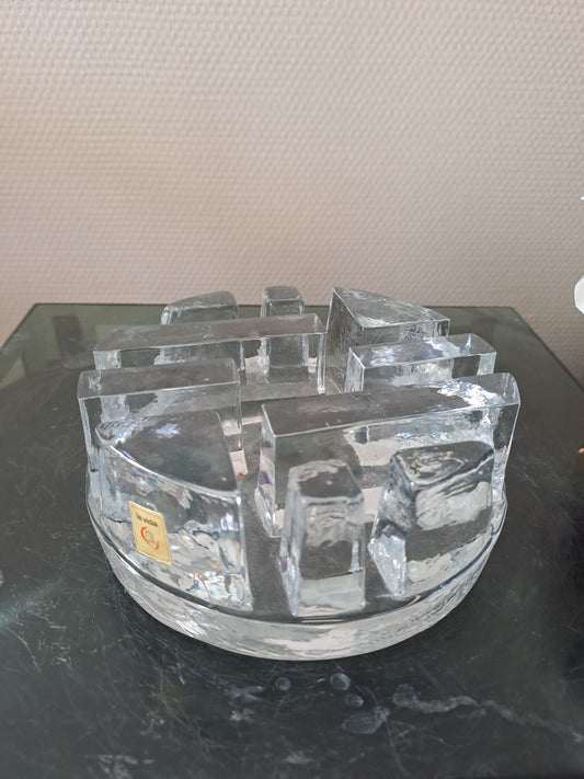 Presse papier / Porte courrier. 
La vida. En verre.