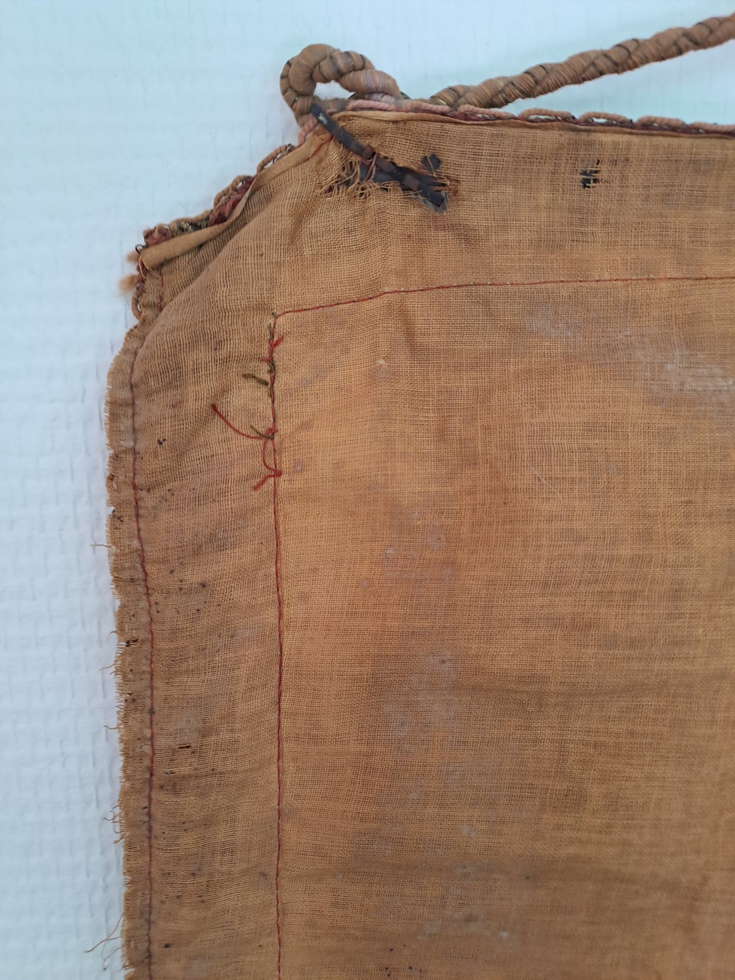 Bannière de processions. Vierge à la chaise d'après Raphaël. Ancien decoration vintage catholique.