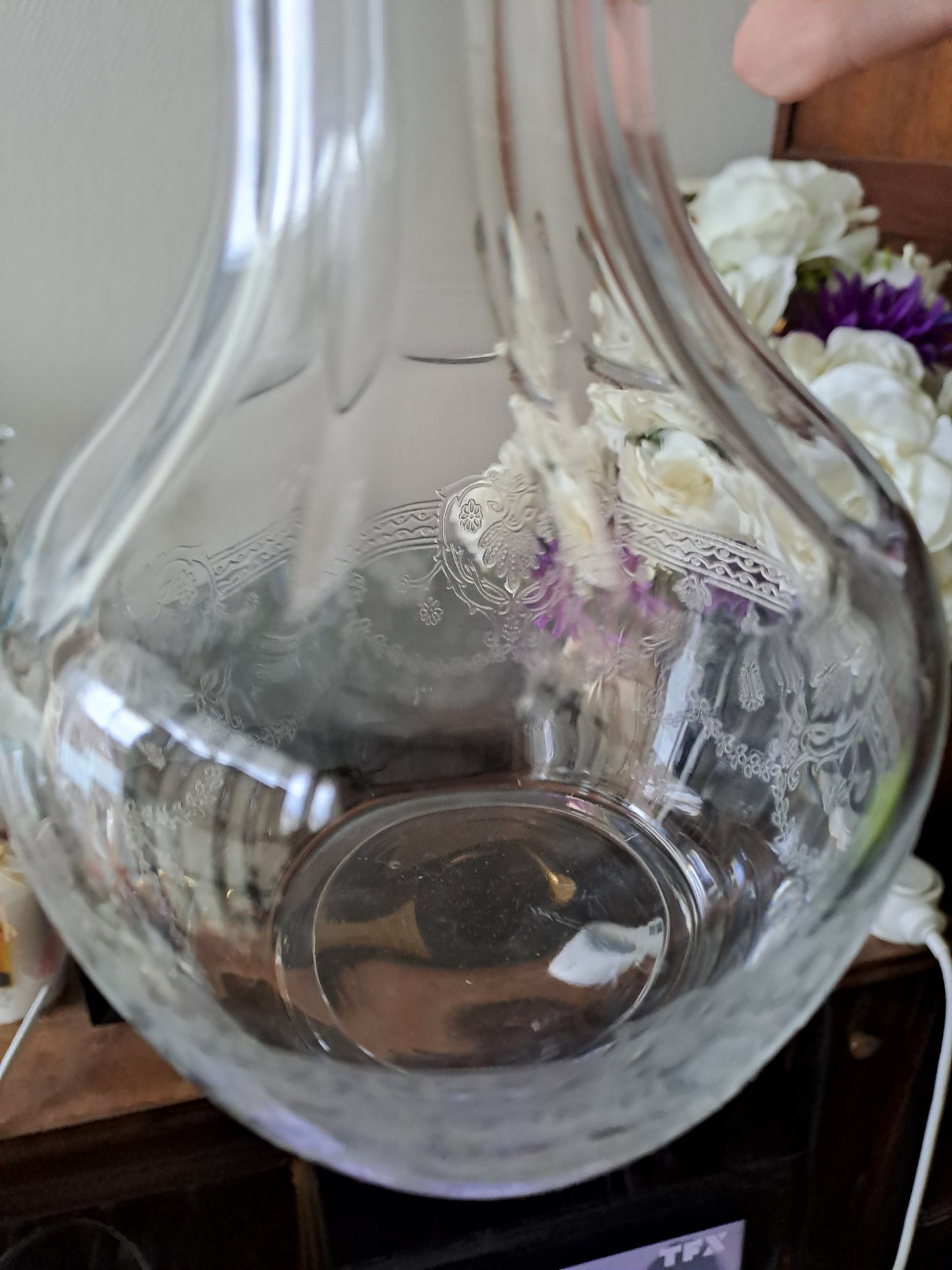 Pichet décanteur en cristal d'Arques modèle Dampierre. Emballage d'origine.