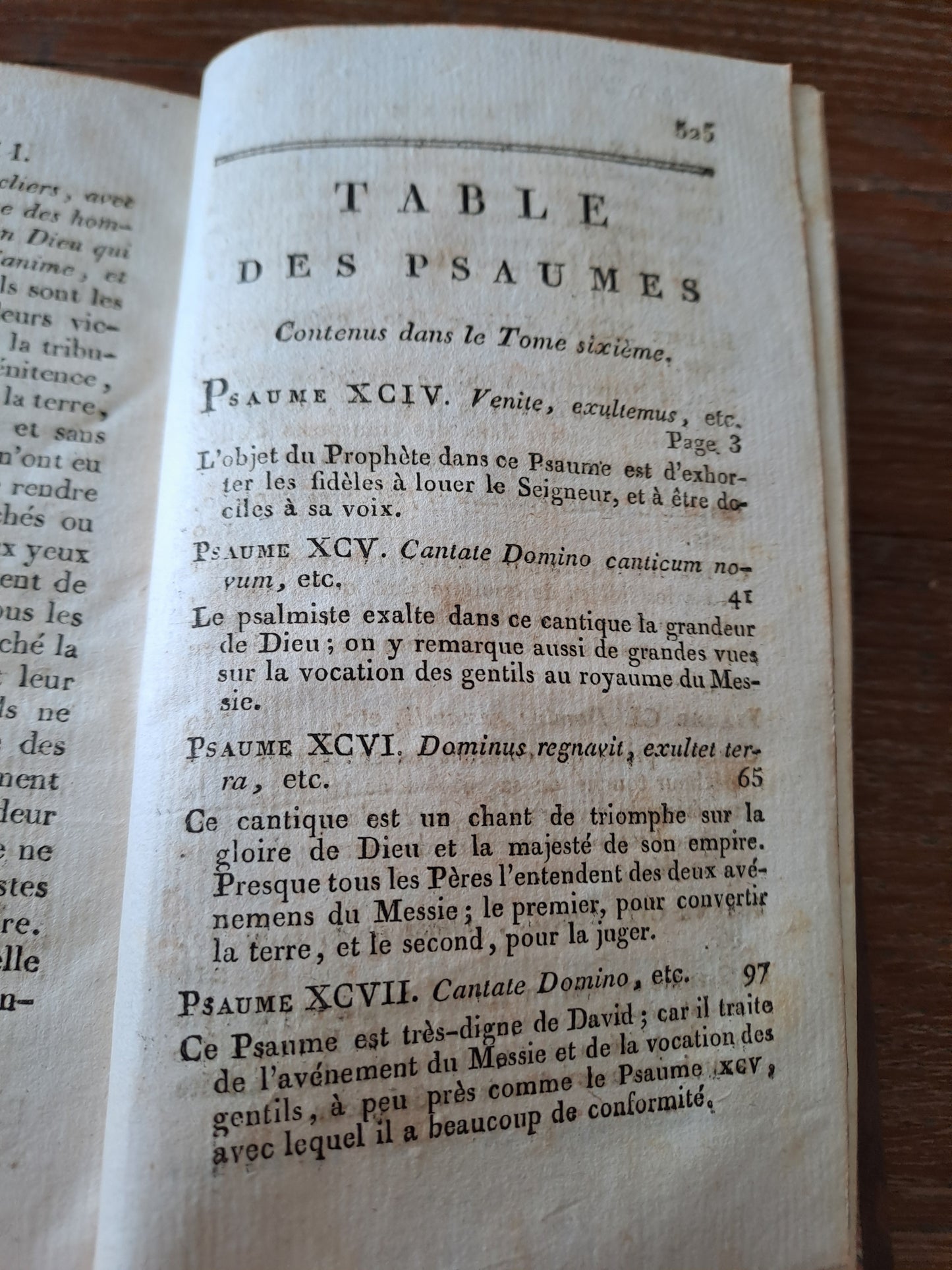 Les psaumes traduits par Berthier. T6. 1807. Ancien livre vintage catholique.