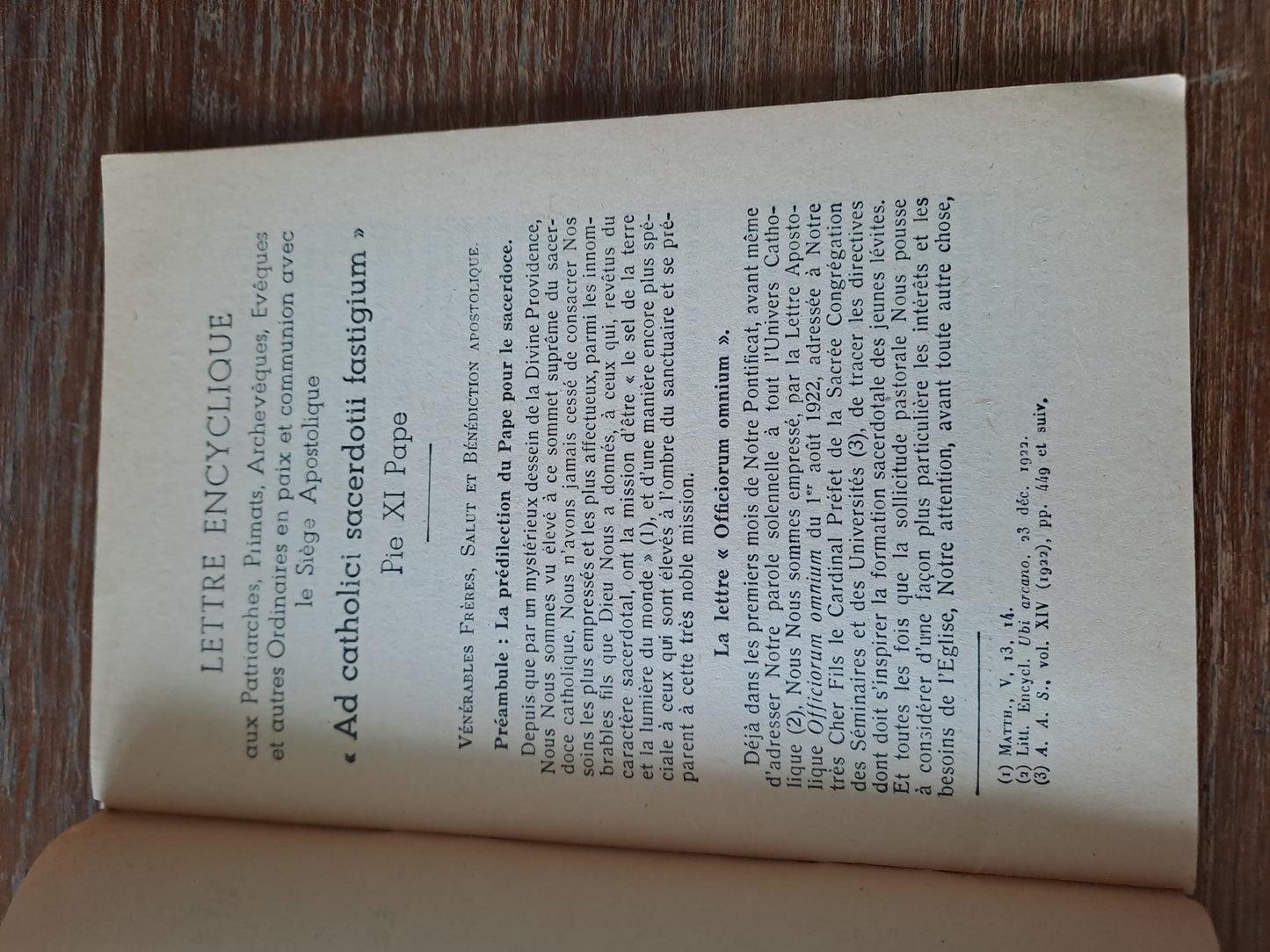 Encyclique "le sacerdoce catholique ". 1935. Pie XI. Ancien livre vintage catholique.