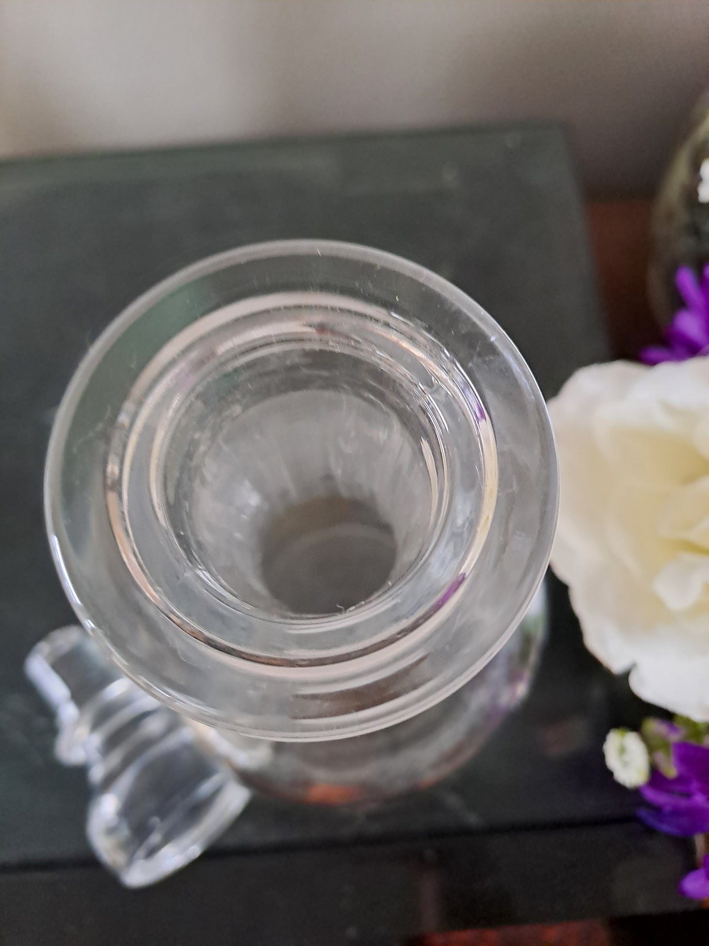 Pichet décanteur en cristal d'Arques modèle Dampierre. Emballage d'origine.