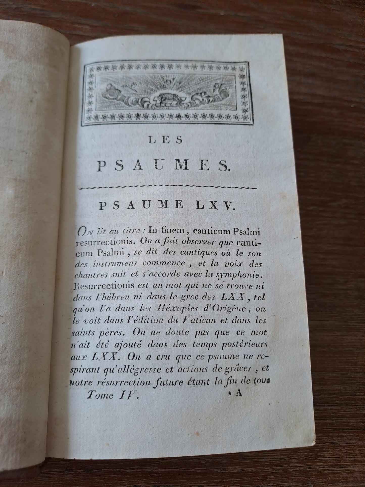Les psaumes traduits par Berthier. T4. 1807. Ancien livre vintage catholique.