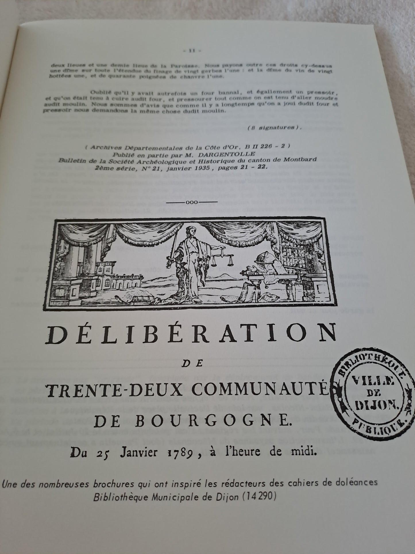 Titre. La révolution de 1789 en Côte-d'Or.