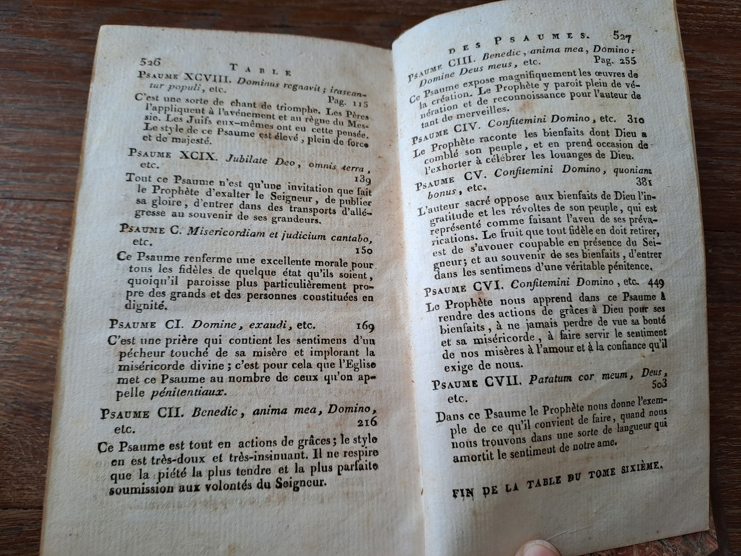 Les psaumes traduits par Berthier. T6. 1807. Ancien livre vintage catholique.