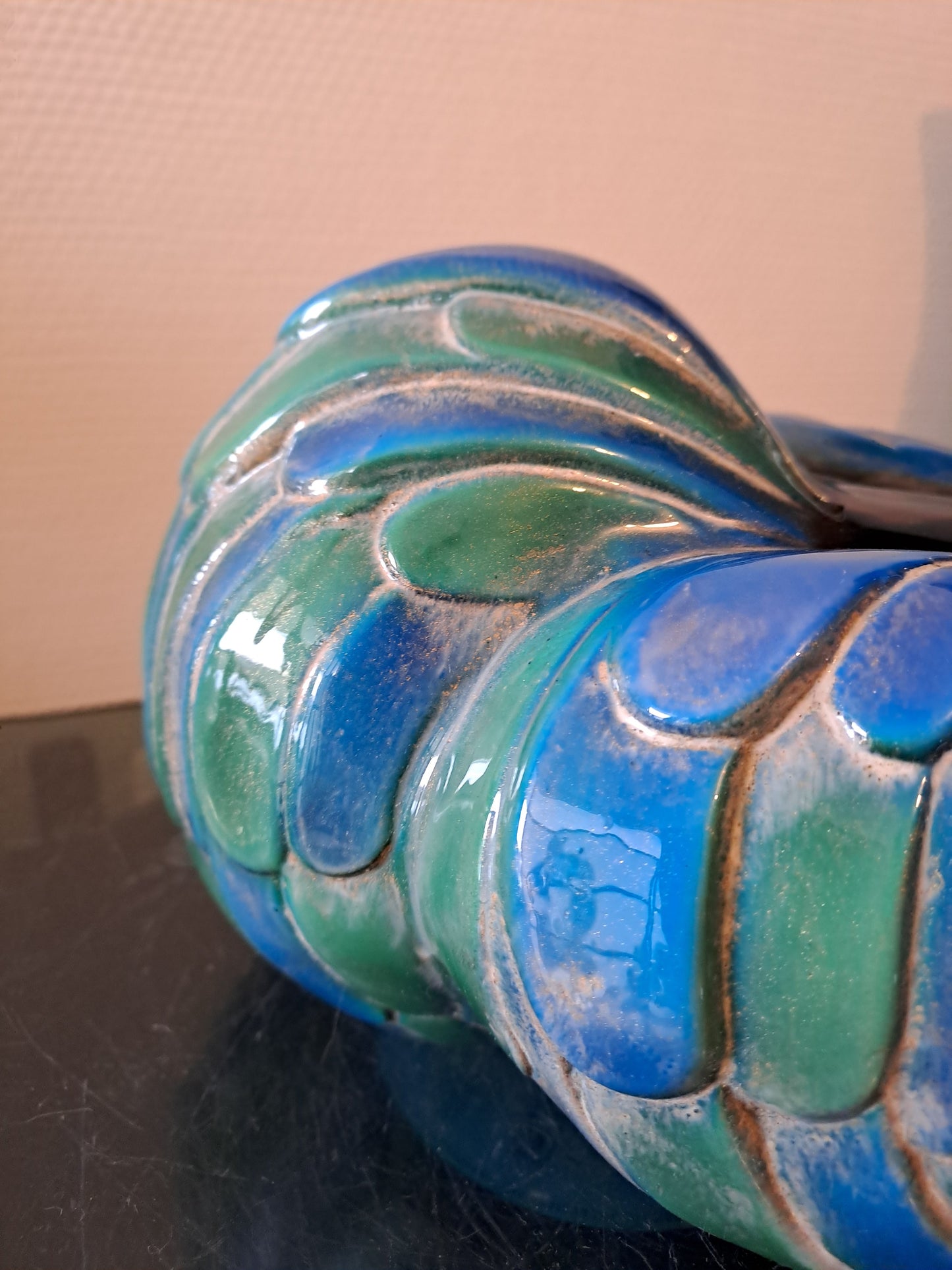 Statue autruche Hollywood Regency. 27.5 Cm X 27 Cm X 16 Cm.